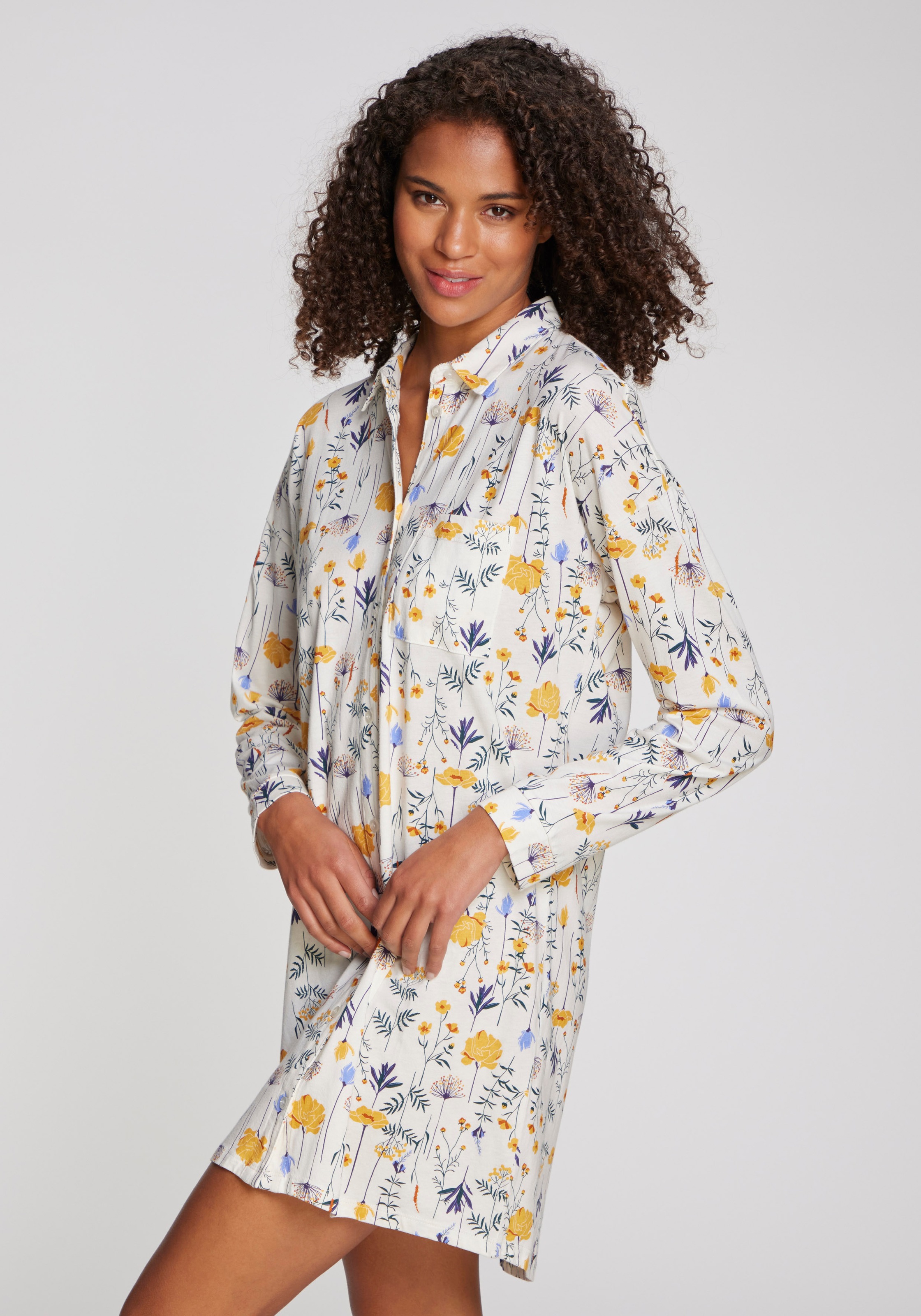 Vivance Dreams Nachthemd Brusttasche Mit schönem Muster