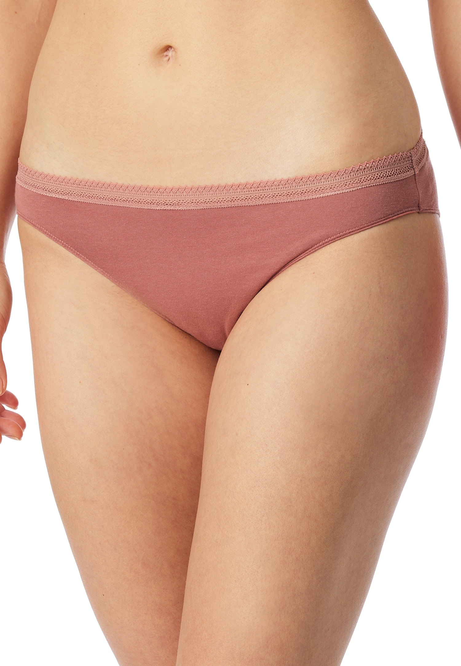 Schiesser Rioslip »"Cotton Lace"«, (2er-Pack), mit femininem Spitzenband am Bund