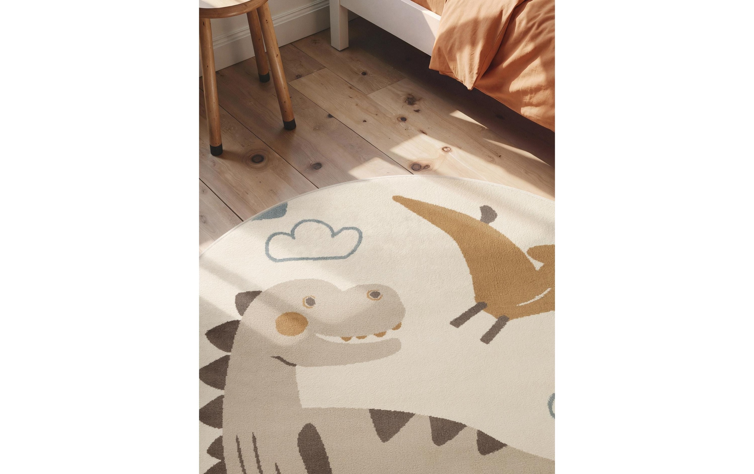 Image of HANSE Home Kinderteppich "Dino" rund 10 mm Höhe Pflegeleicht, Weich, Kinderzimmer, Spielteppich, Spielunterlage