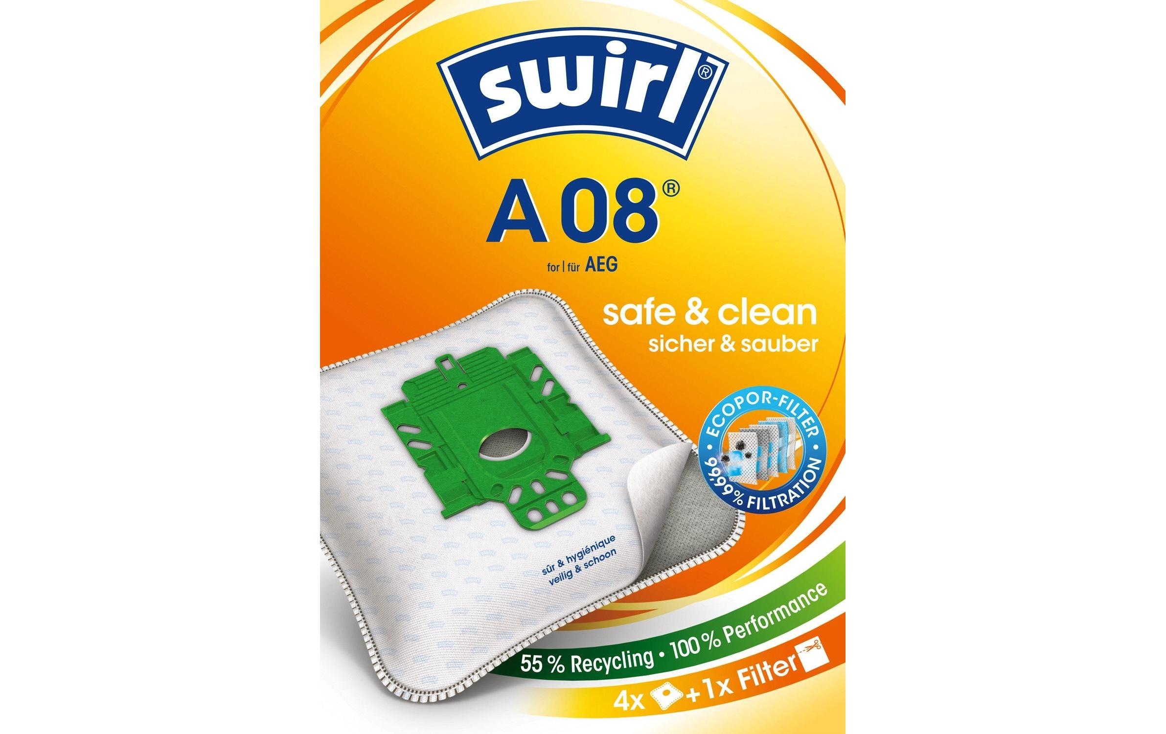 Swirl Staubsaugerbeutel »A 8 4 Stück«, (4 St.)