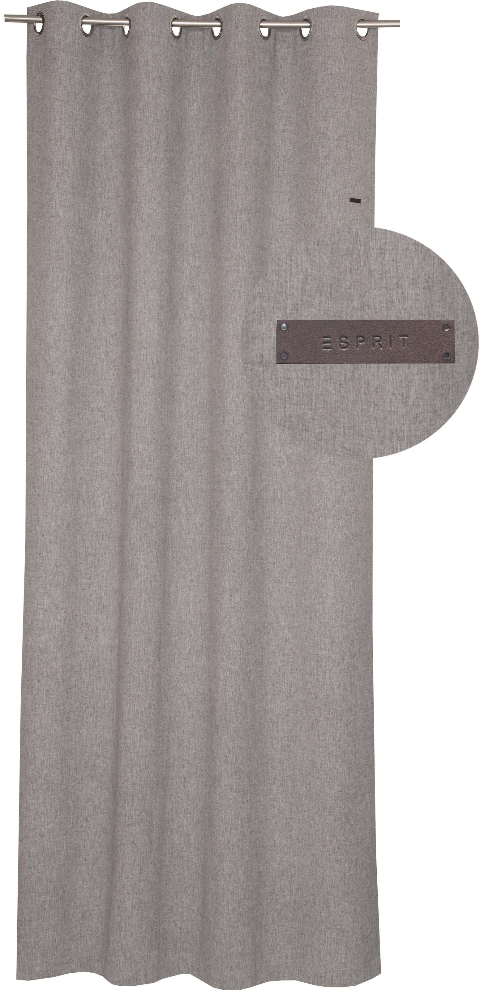 Esprit Vorhang »Harp«, (1 St.), HxB: 250x140, Blickdicht, mit Lederlabel, (BxH) 140 x 250 cm