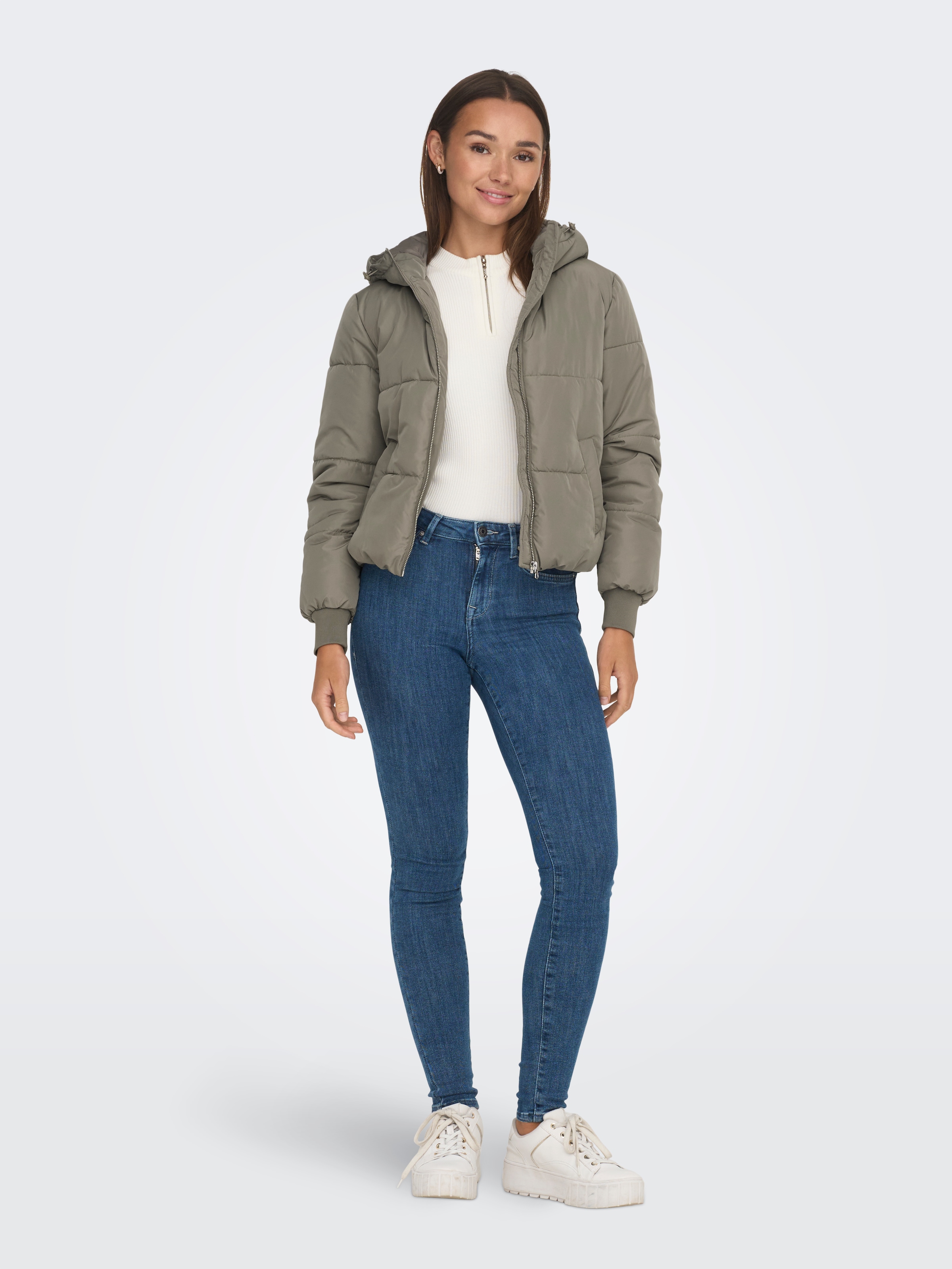JDY Steppjacke »JDYNEWERICA LIFE SHORT HOOD JKT OTW NOOS«, mit Kapuze