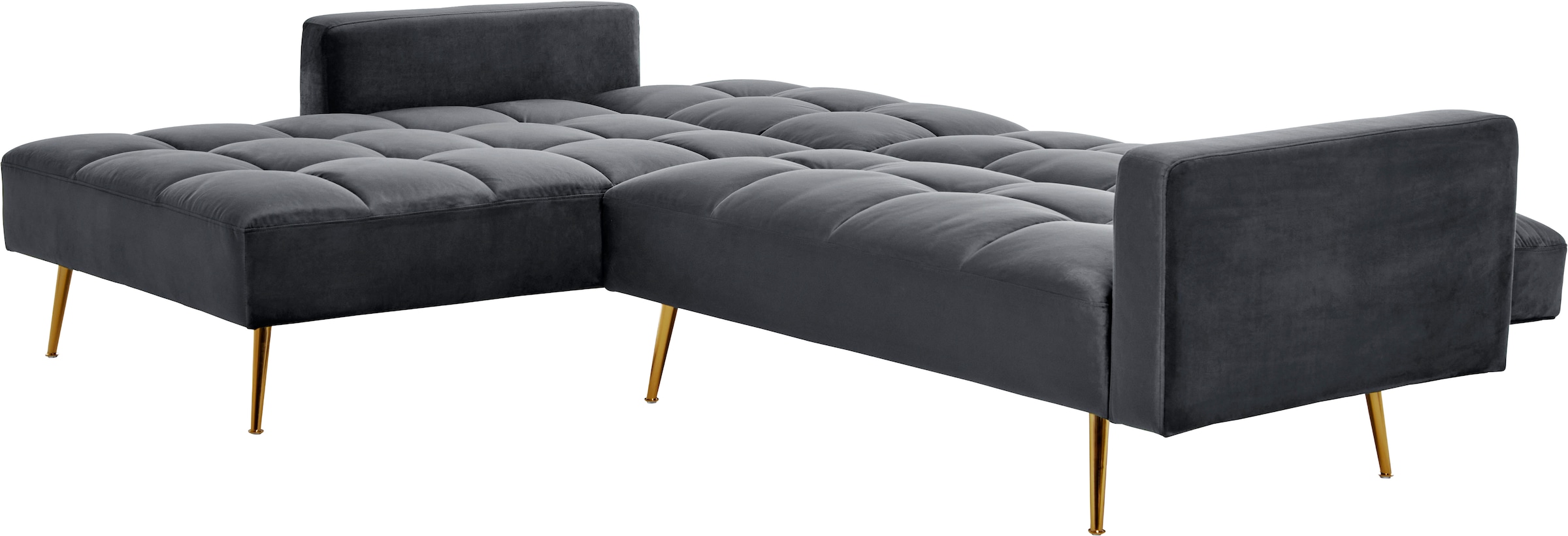 Jahnke Canapé d'angle »CHILLAX POSH CORNER« avec fonction couchage, montage réversible, 244 x 150 cm