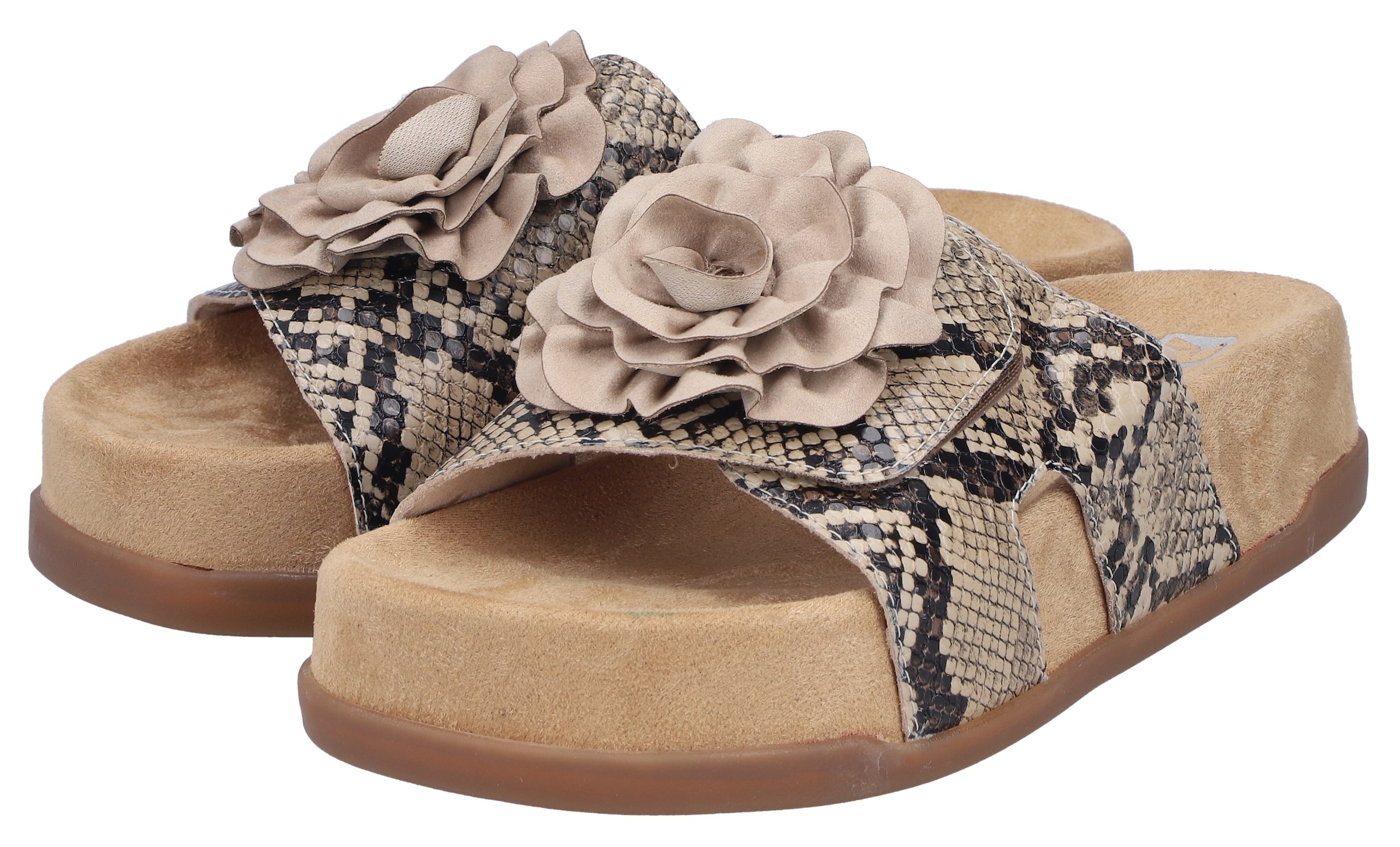 Rieker Pantolette  Chaussure d'été, chaussure de vacances, chaussure de plage avec fleur