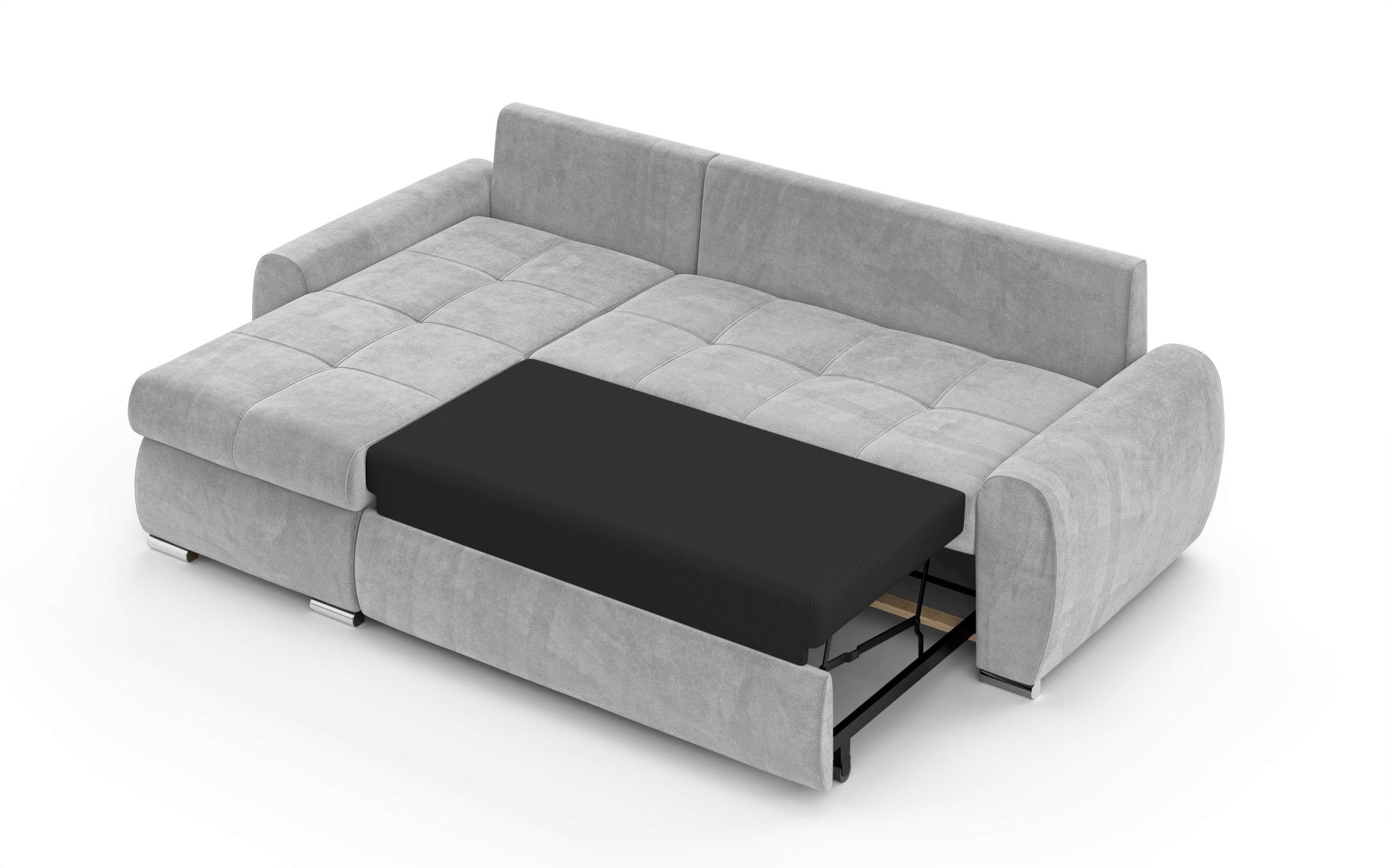 INOSIGN Ecksofa »HAVERHILL Schlafsofa mit Bettkasten, Masse B/H/T: 237/89/166 cm«, L-Form mit Recamiere links oder rechts bestellbar, Wellenunterfederung