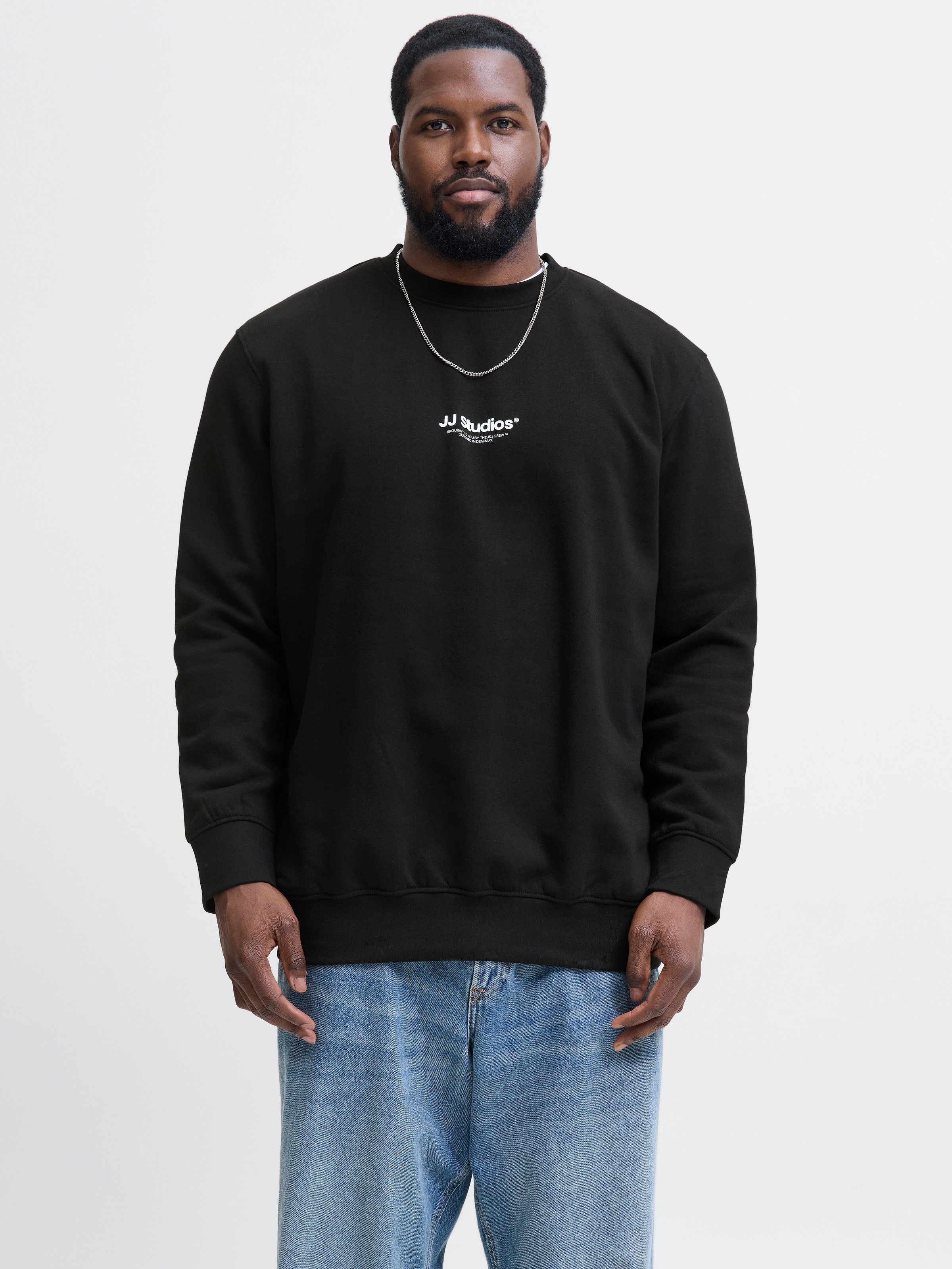 Jack & Jones PlusSize Sweatshirt »JJESOHO SWEAT CREW NECK NOOS PLS« mit Logobranding