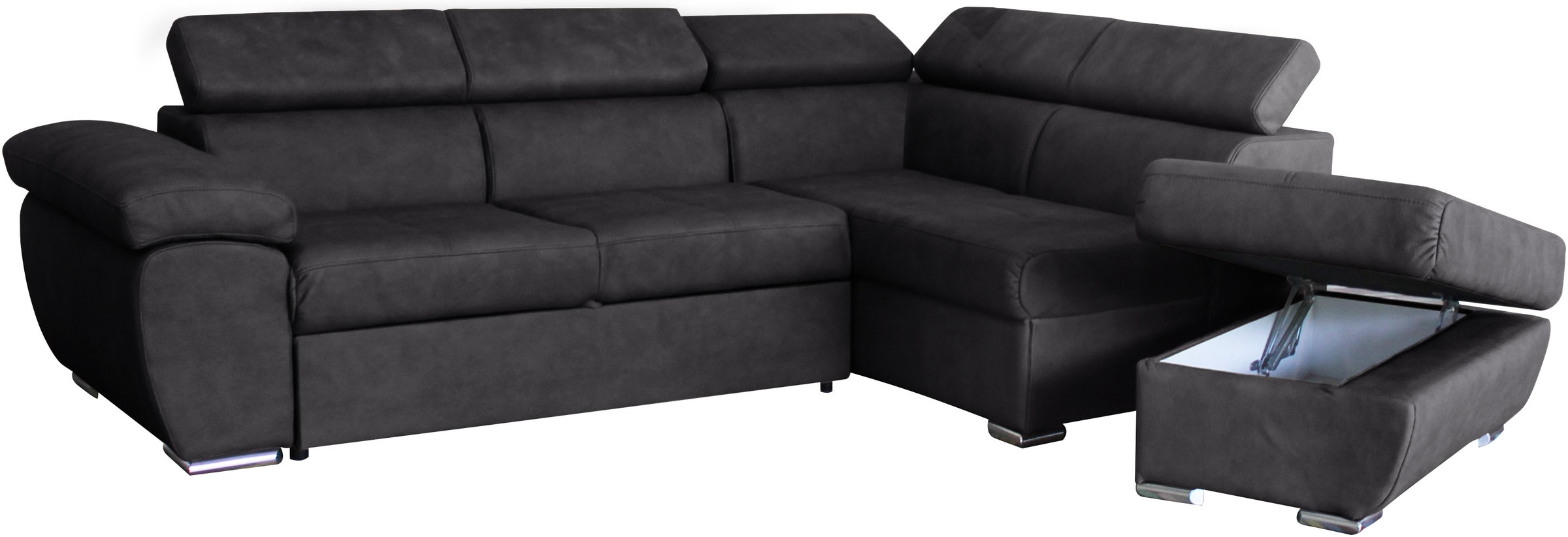 GEPADE Ecksofa »Fina, L-Form«, mit Schlaffunktion, verstellbaren Kopfstützen und Stauraum
