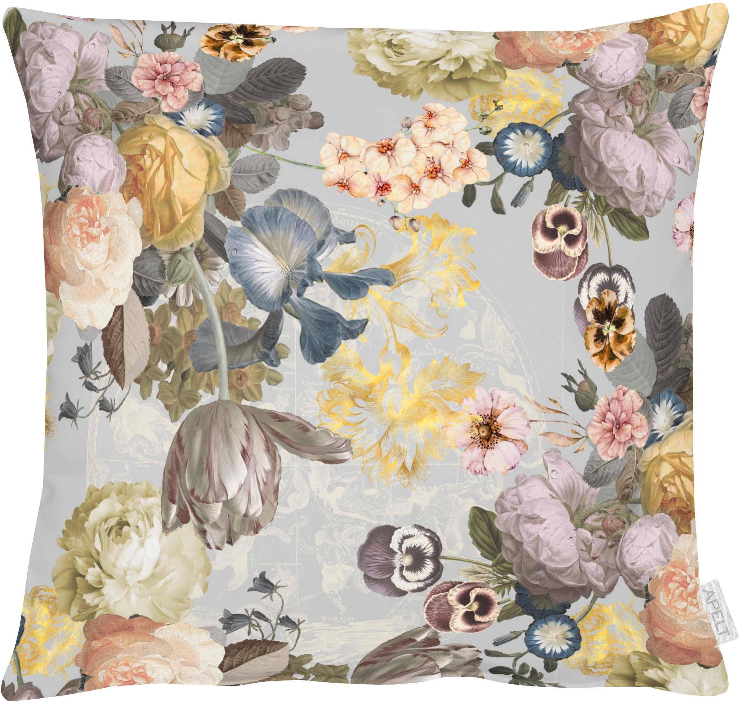 Image of APELT Dekokissen "5451, 1 Stück, Blumenmuster - Kissenhülle ohne Füllung" Reissverschluss, Ohne Füllung