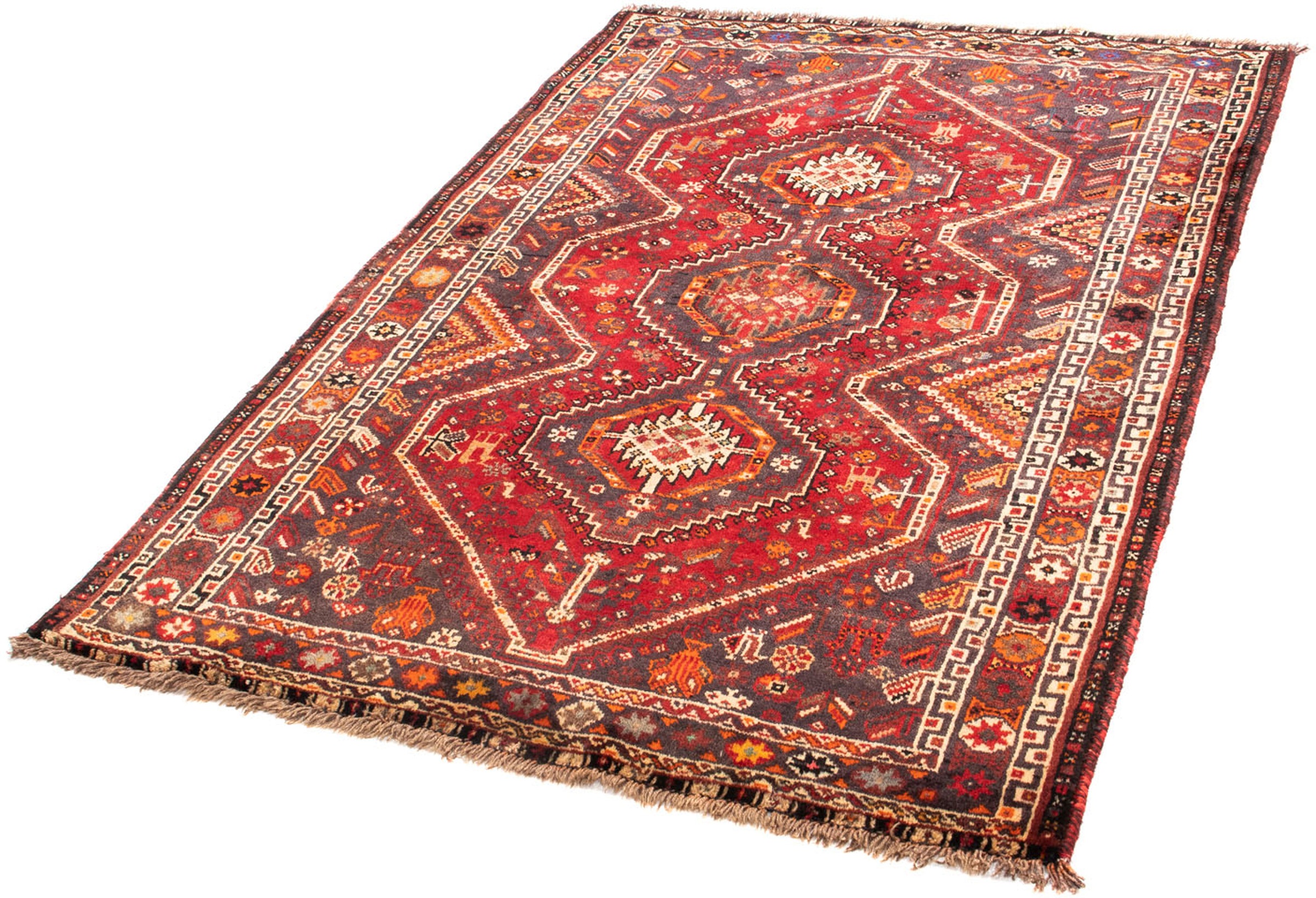 Image of morgenland Orientteppich »Perser - Nomadic - 170 x 116 cm - dunkelrot«, rechteckig, 10 mm Höhe, Wohnzimmer, Handgeknüpft, Einzelstück mit Zertifikat bei Ackermann Versand Schweiz