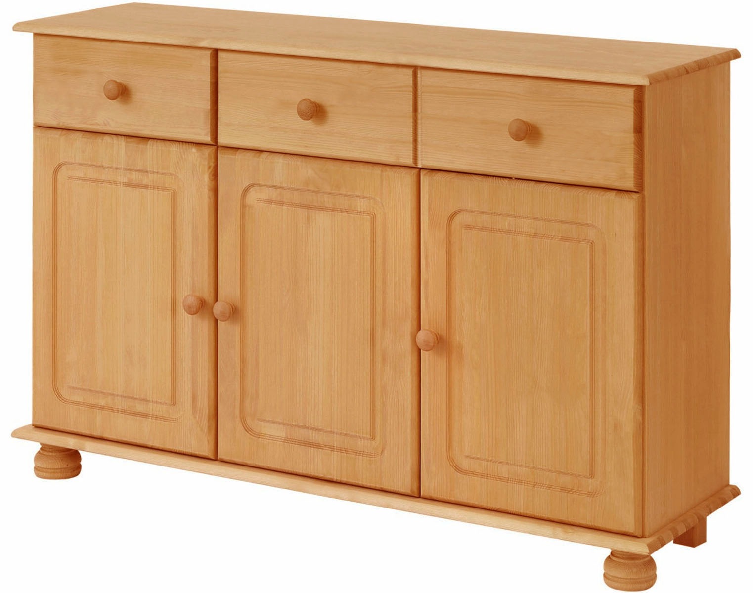 GOODproduct Sideboard »Mette« Kommode mit gefrästen, kugelförmigen Füssen, Breite 120 cm