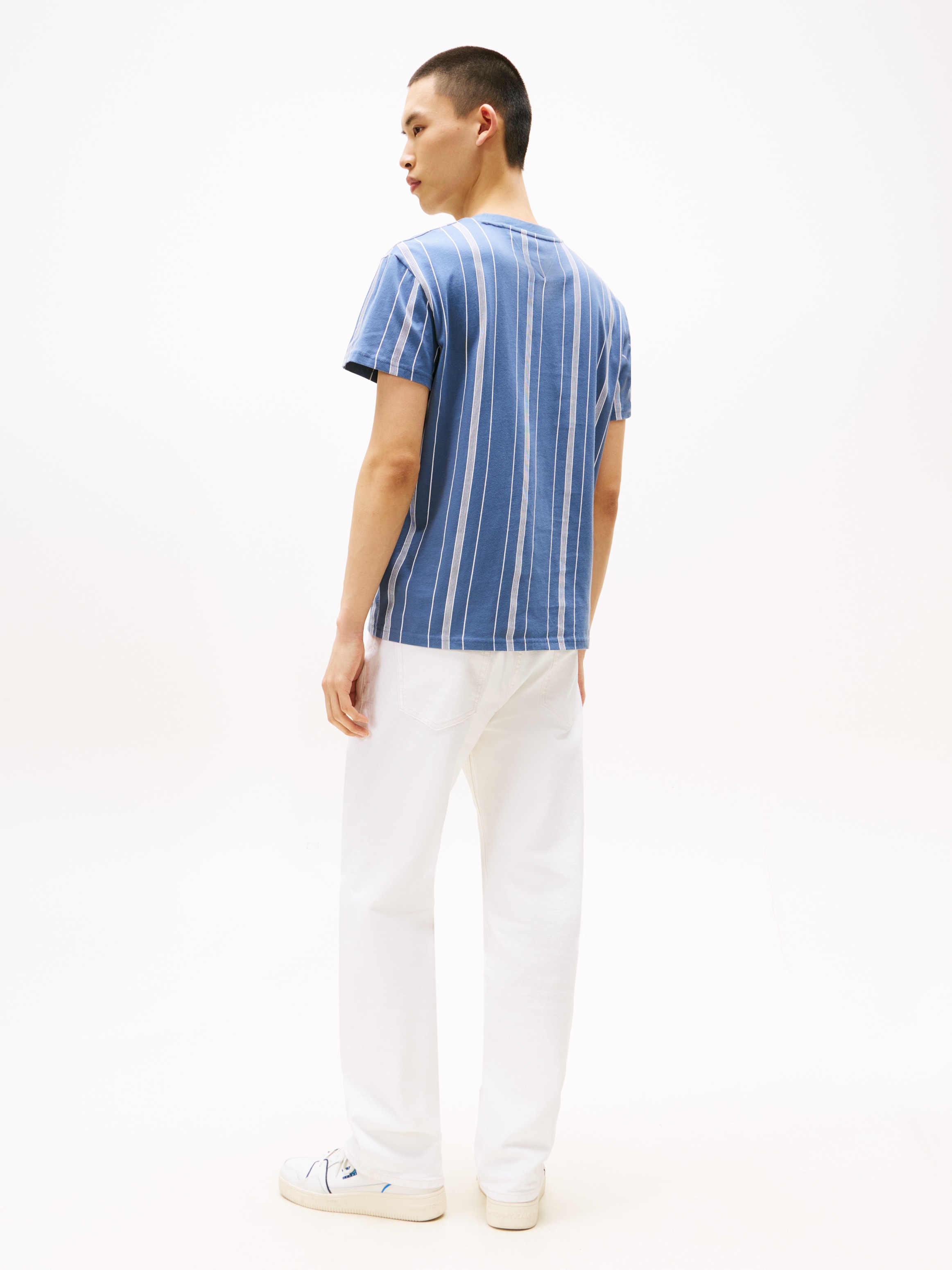Tommy Jeans T-Shirt »TJM REG VERT STRIPE SS TEE«, modisch gestreift