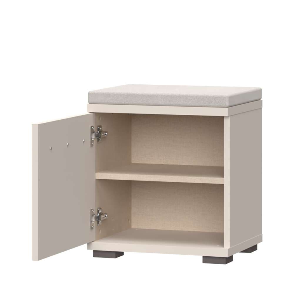 GOODproduct Schuhbank »Opera, Schuhschrank, Schuhregal, Schuhtruhe, Breite 46 cm« 1 Stk. tlg. mit Sitzkissen, UV-lackiert, hochwertige Beschläge, Kaschmirfarbe