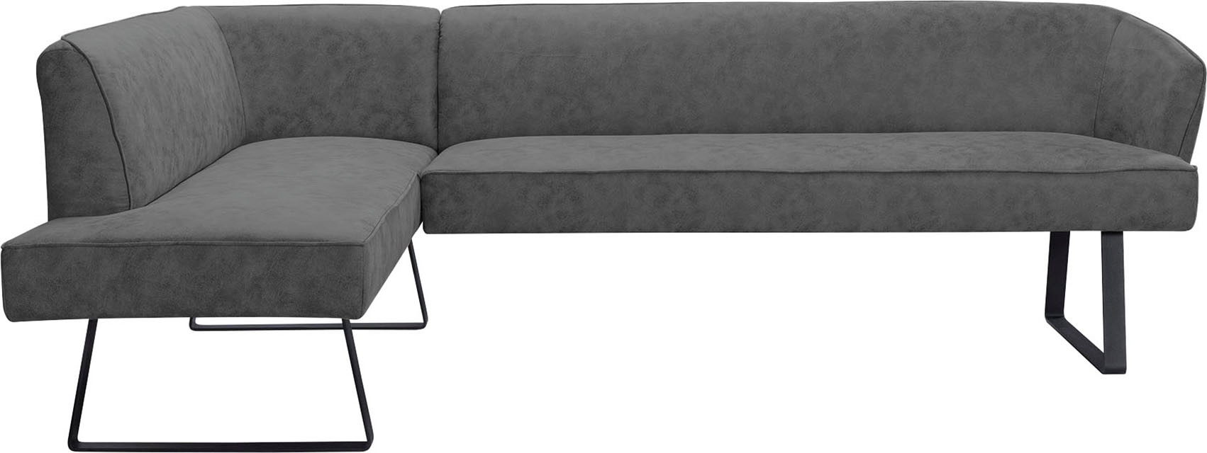 exxpo - sofa fashion Eckbank »Americano«, mit Keder und Metallfüssen, Bezug in verschiedenen Qualitäten