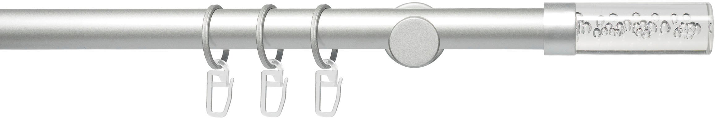 Image of Liedeco Gardinenstange "Fertigstilgarnitur 20 mm Power Zylinder Acryl" Ø 2 mm 1 läufig-läufig Fixmass Gardinenstange Komplett