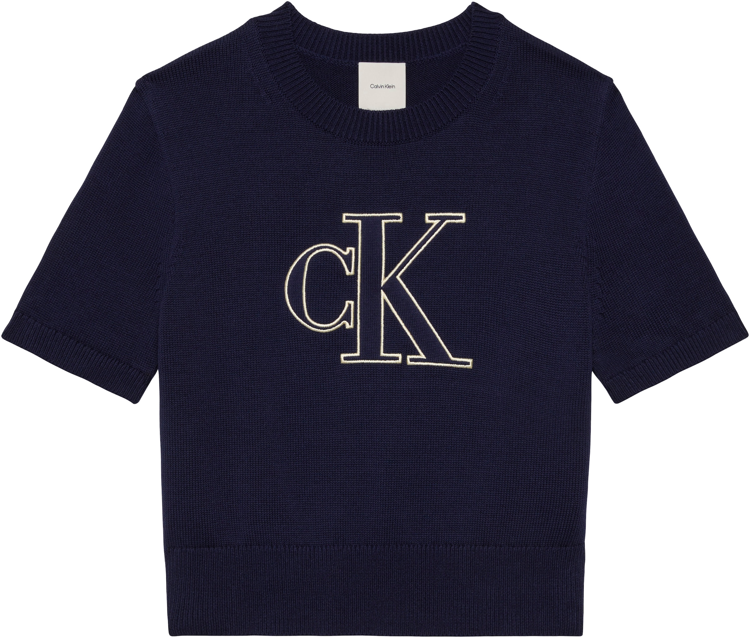 Calvin Klein Jeans Pull à manches courtes Regular fit, mit Logoschriftzug