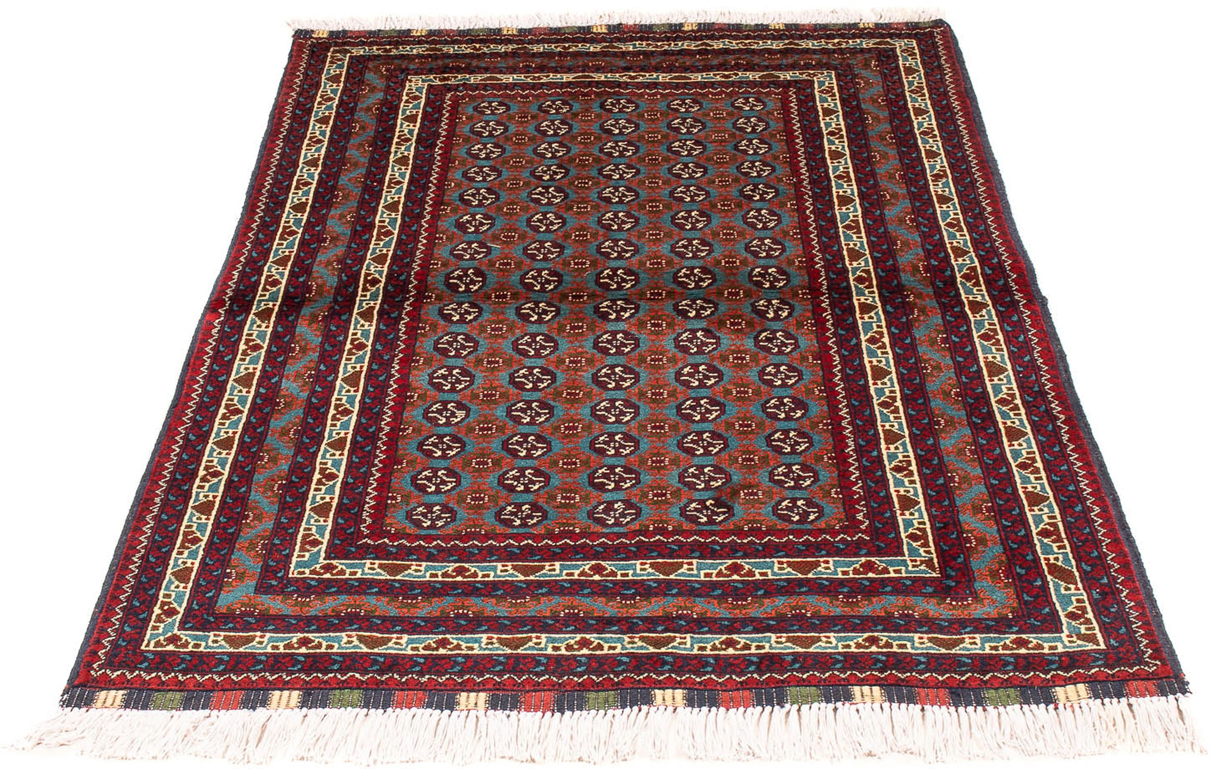 Image of morgenland Orientteppich »Afghan - Buchara - 150 x 100 cm - mehrfarbig«, rechteckig, 7 mm Höhe, Wohnzimmer, Handgeknüpft, Einzelstück mit Zertifikat bei Ackermann Versand Schweiz