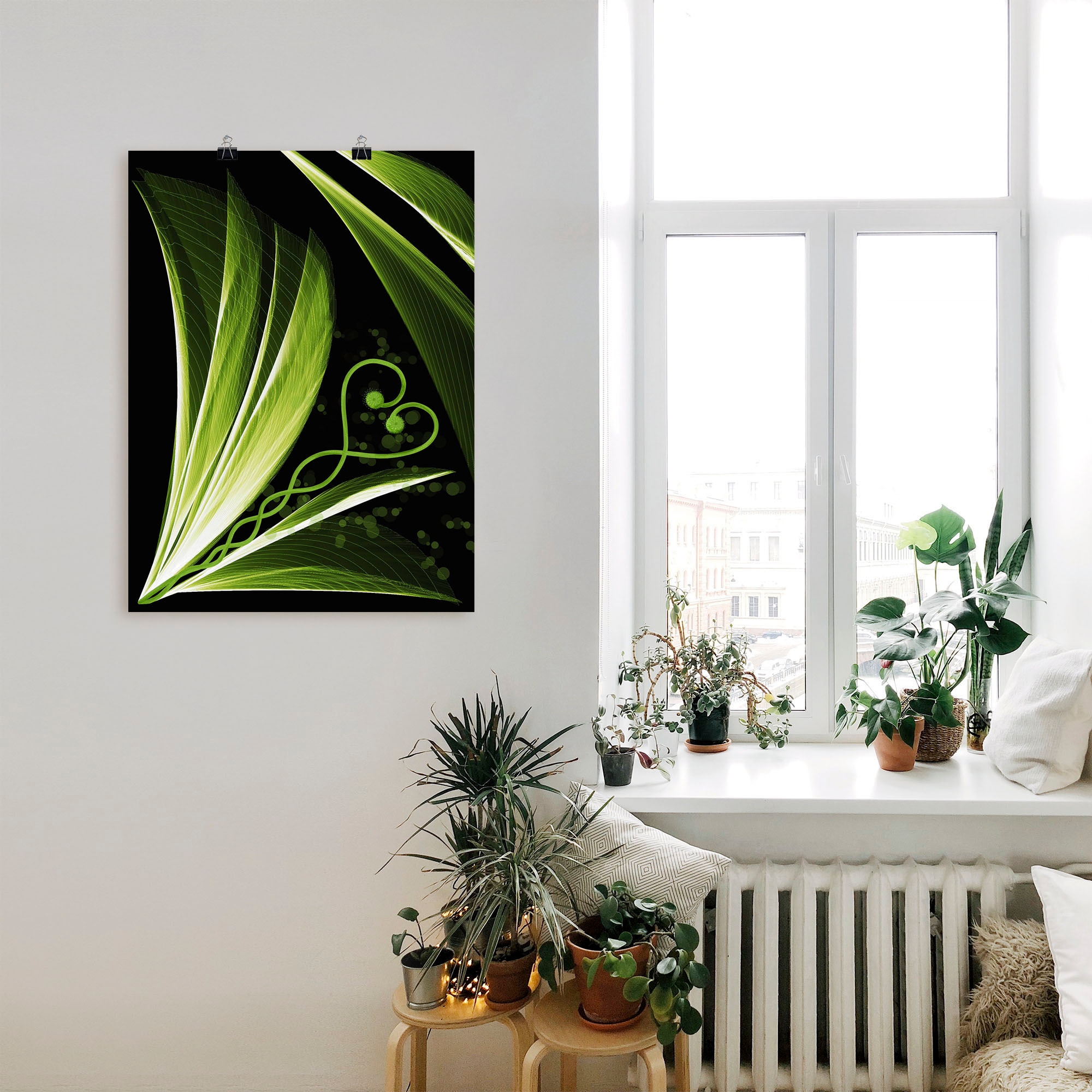 Artland Wandbild kaufen Leinwandbild, als »Grünes Poster bequem (1 Grössen Alubild, Herzblatt Bilder, dekorativ«, Spa Wandaufkleber in oder versch. St.)