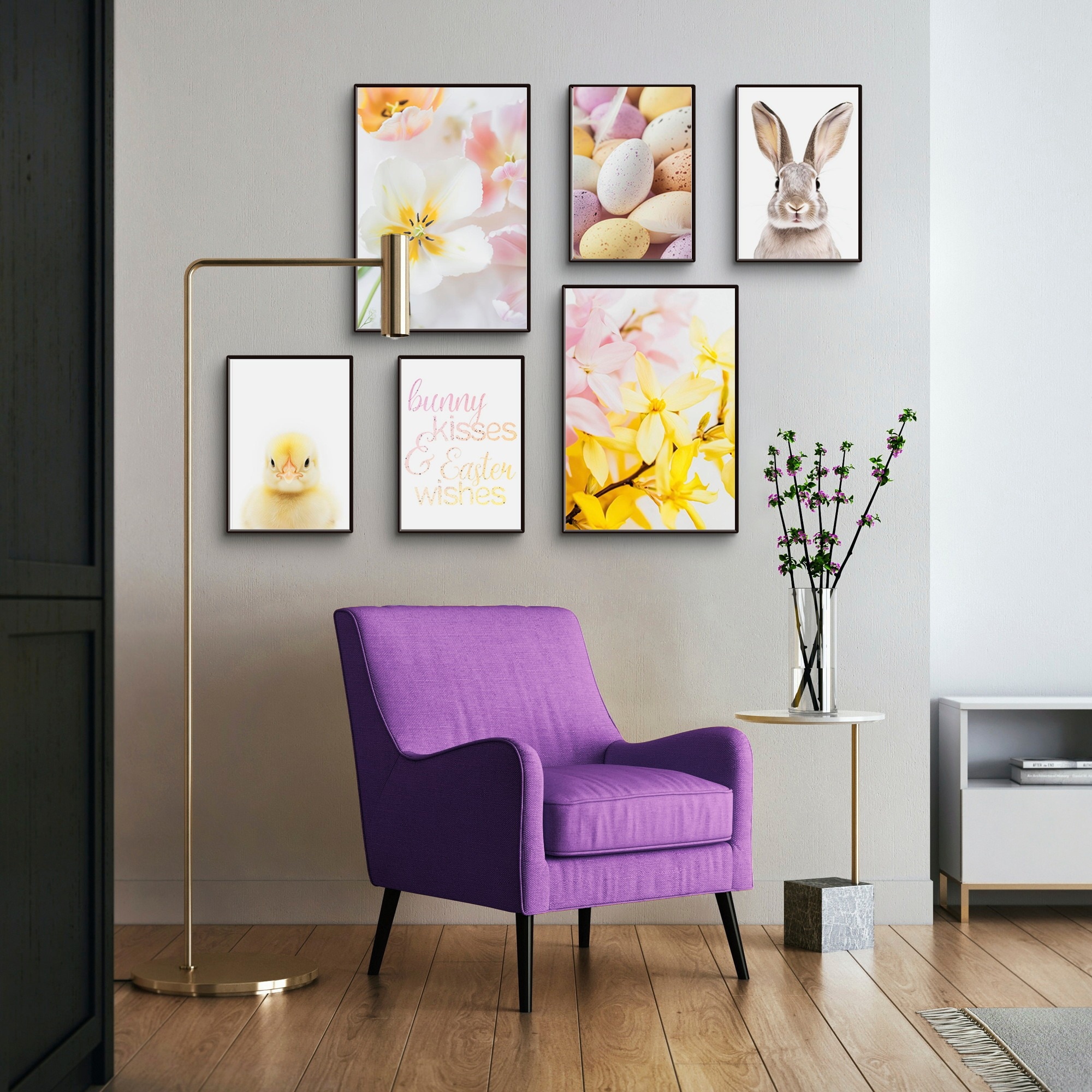 Artland Poster »Ostergrüsse« Set, 6 Stk. tlg. OHNE RAHMEN, in 2 versch. Grössen