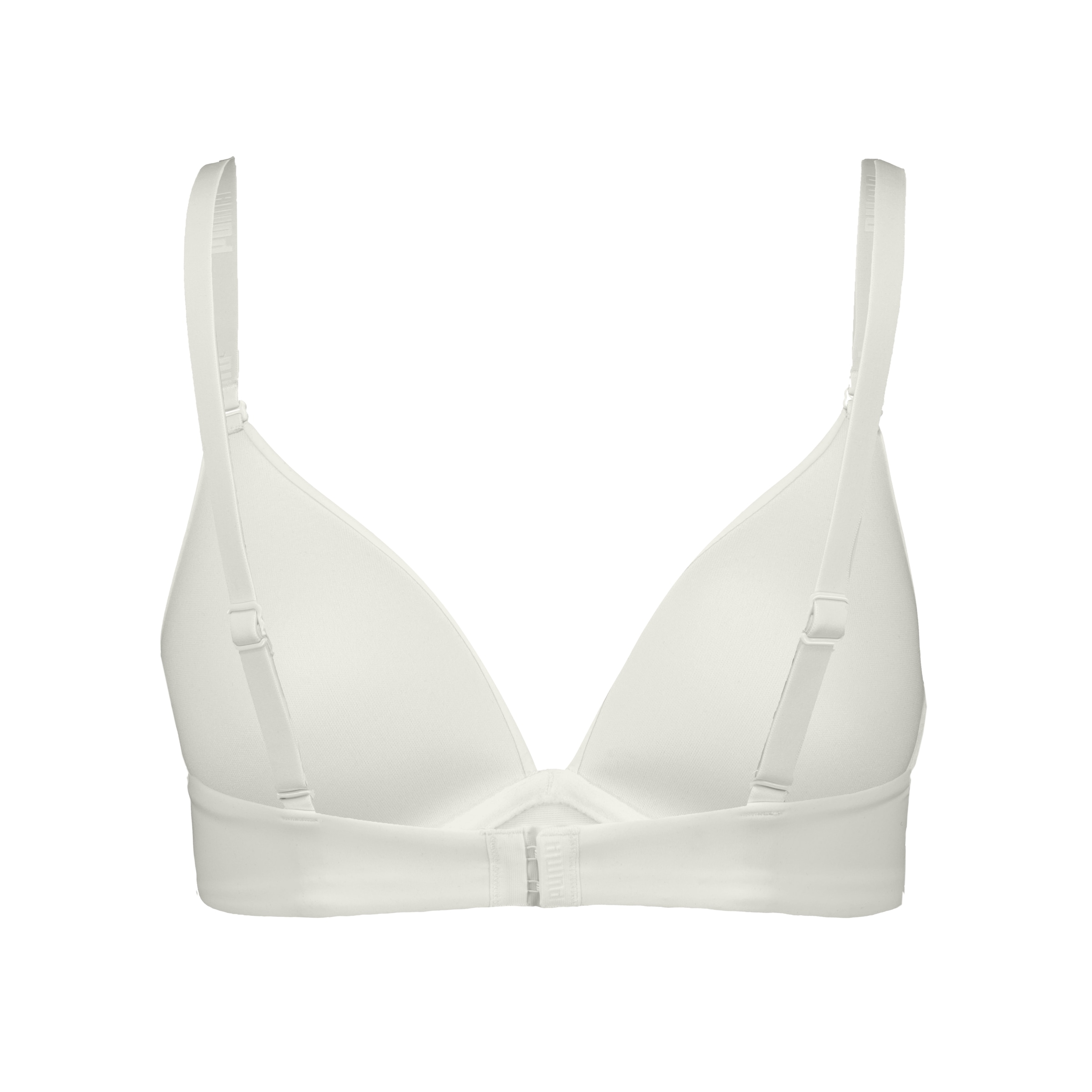 PUMA Bügel-BH »PUMA WOMEN MICROFIBER SOFT PADDED BRA« mit wendbaren und verstellbaren Trägern, Logodruck vorn