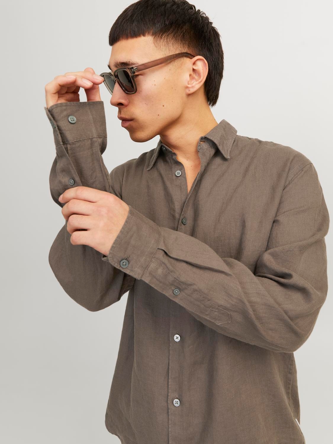 Jack & Jones Langarmhemd »JPRCCLAWRENCE LINEN SHIRT L/S SN«