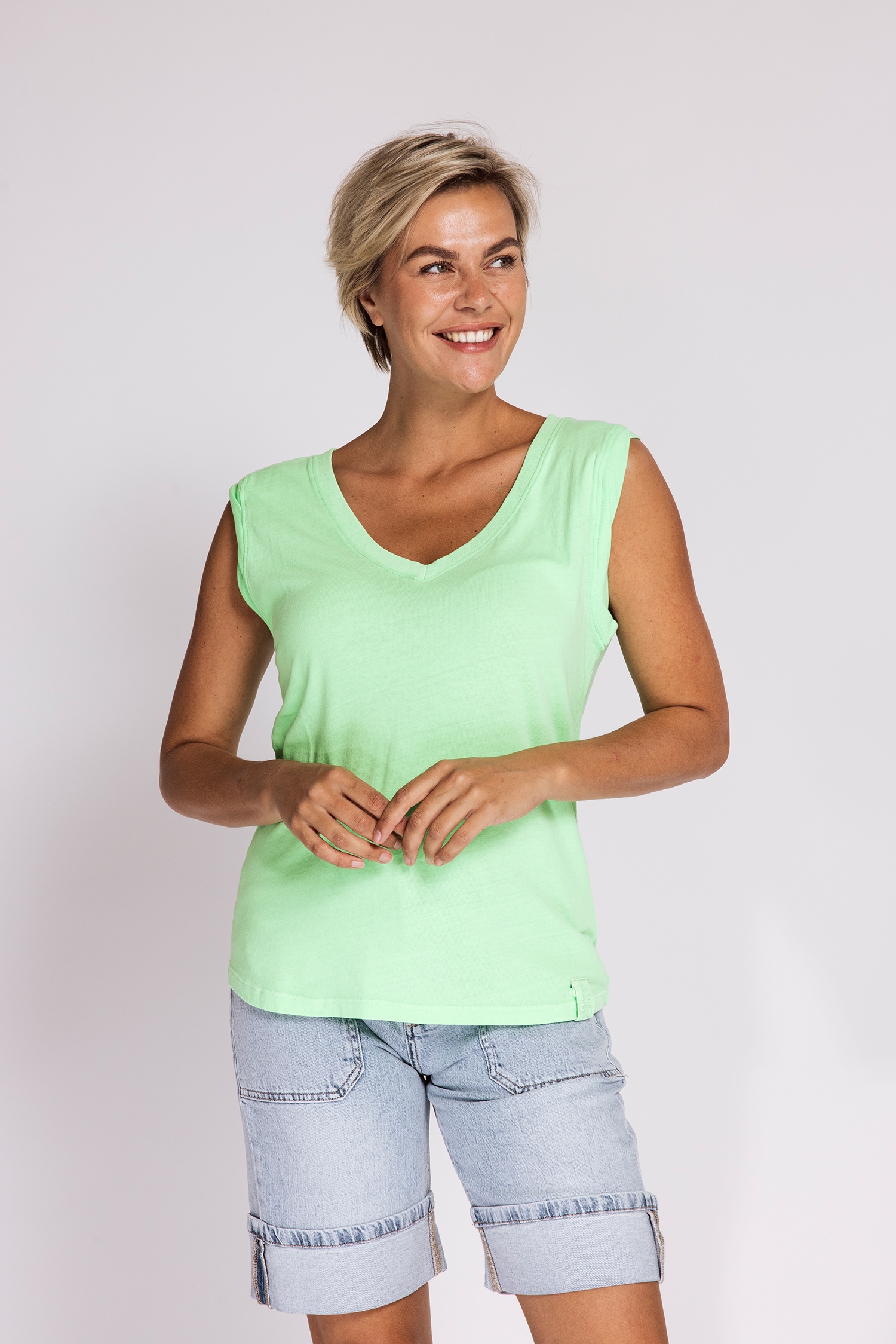 Zhrill Haut de chemise »ASHI Tank Top« Coupe normale, sans manches, en coton, longueur couvrant les hanches