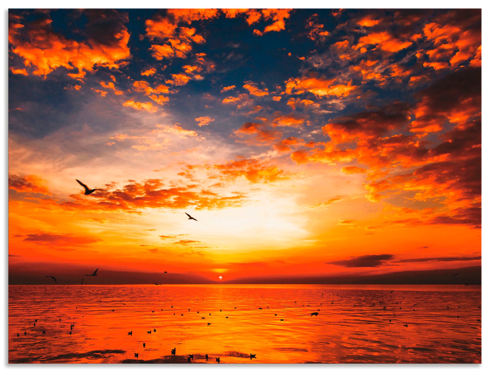 Artland Wandbild »Sonnenuntergang (1 jetzt am Sonnenaufgang in kaufen Strand«, & oder Wandaufkleber Leinwandbild, Poster versch. Grössen St.), Alubild, als -untergang