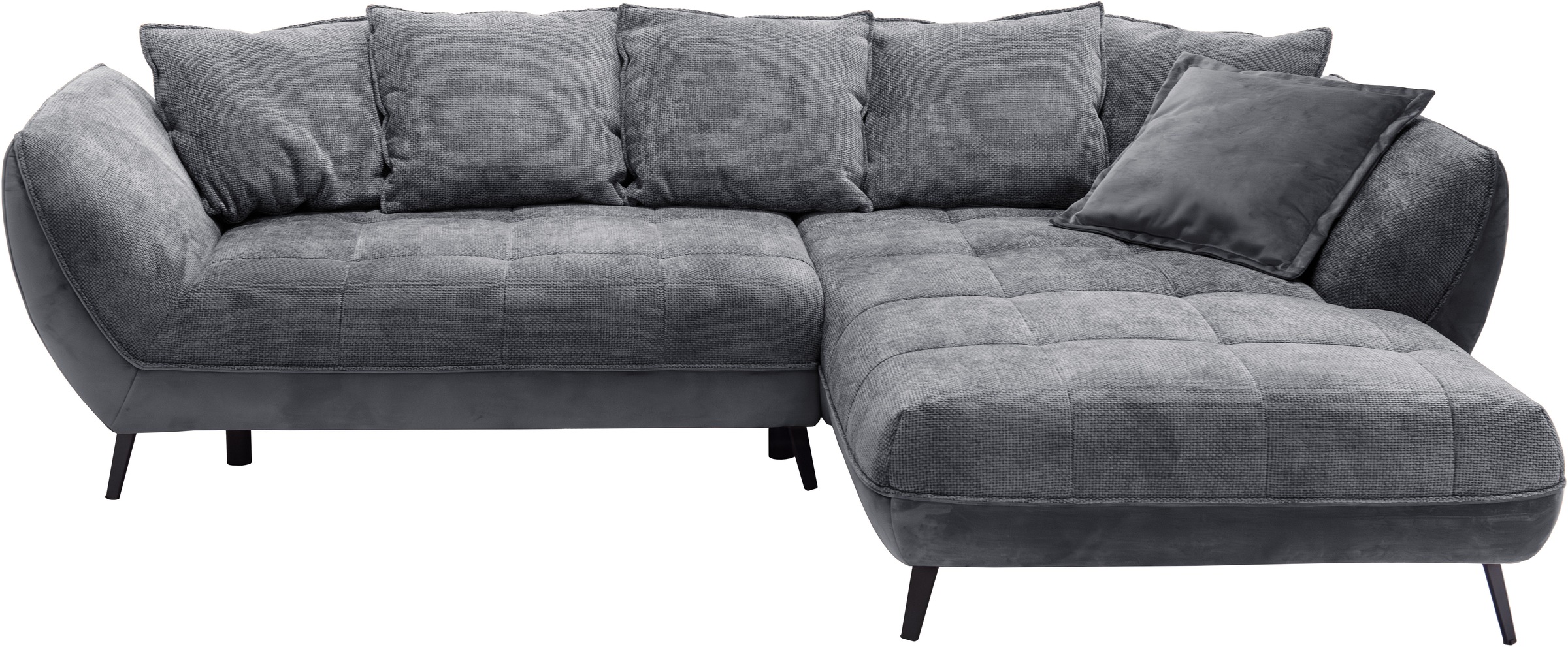 exxpo - sofa fashion Canapé d'angle »Midway Easy-Lift-Bettfunktion, 15cm bodenfrei, bequem, Breite 282cm« inkl. Bettfunktion und praktischem Bettkasten, L-Form