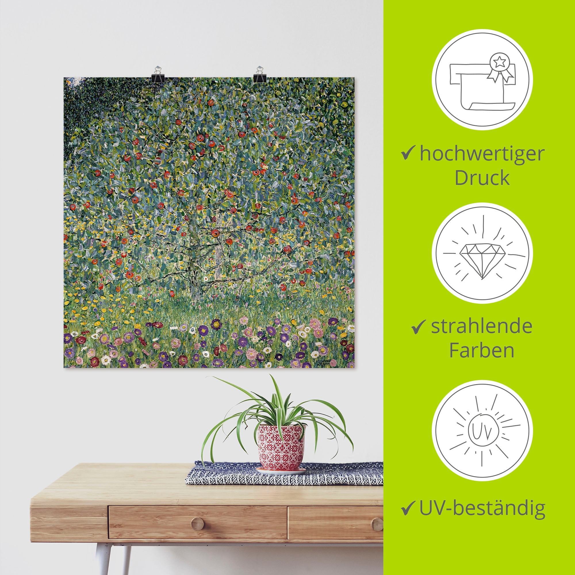 Artland Wandbild »Apfelbaum I. 1912« Bäume 1 Stk. tlg. als Alubild, Leinwandbild, Poster in verschied. Grössen