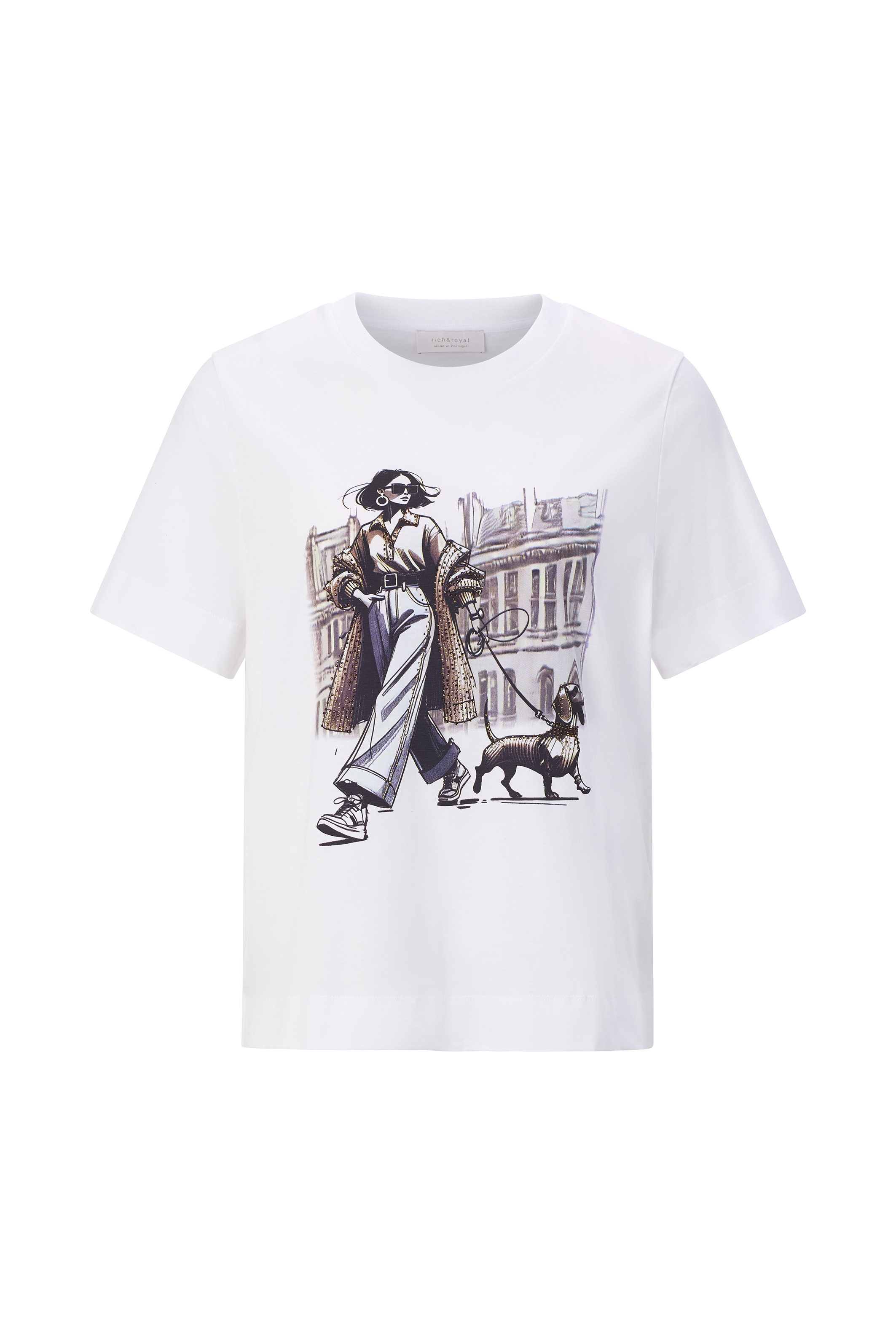 RICHROYAL T-Shirt »Woman and Dog«