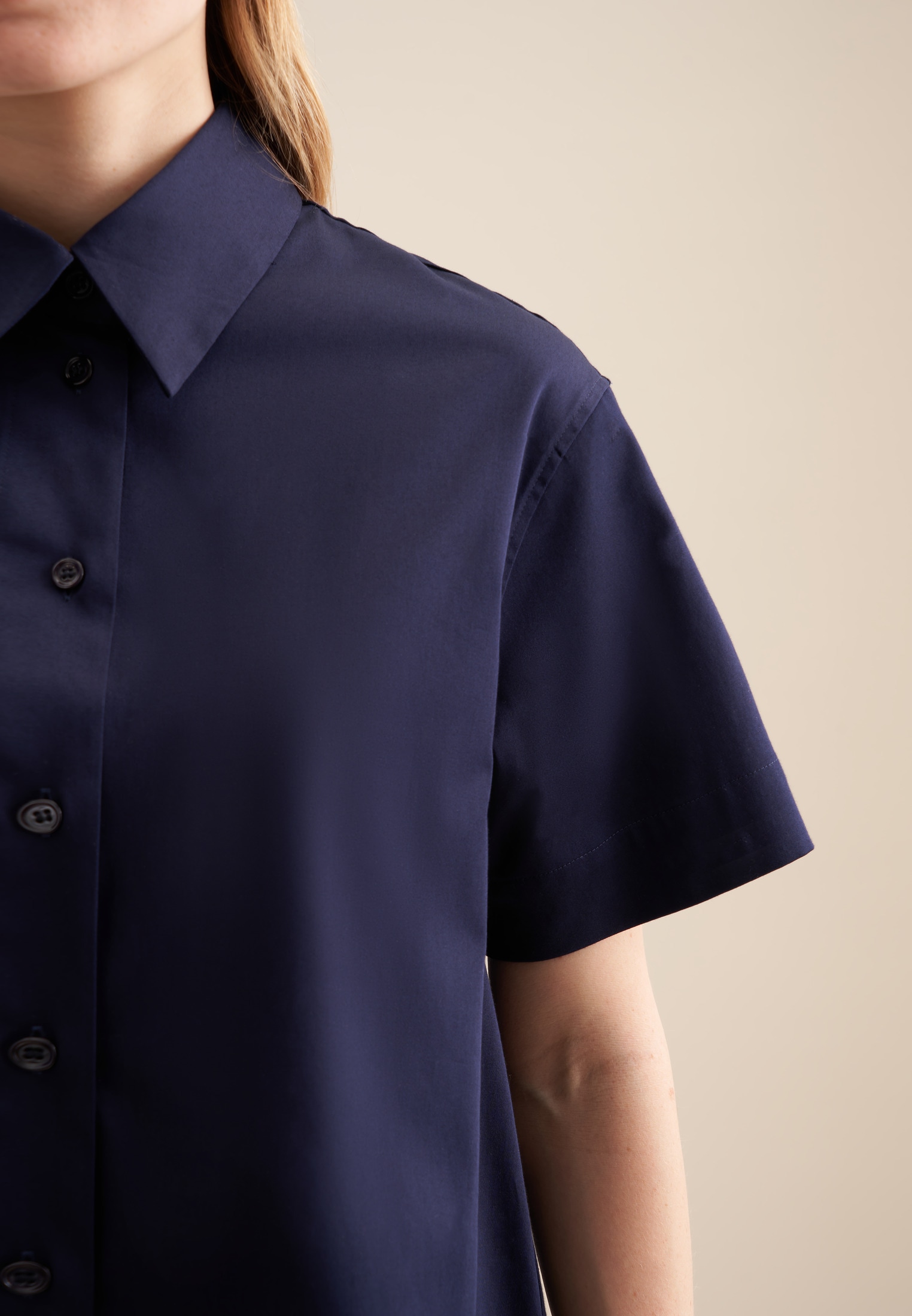 seidensticker Blouse chemise »Schwarze Rose« 1/2 Kragen Uni