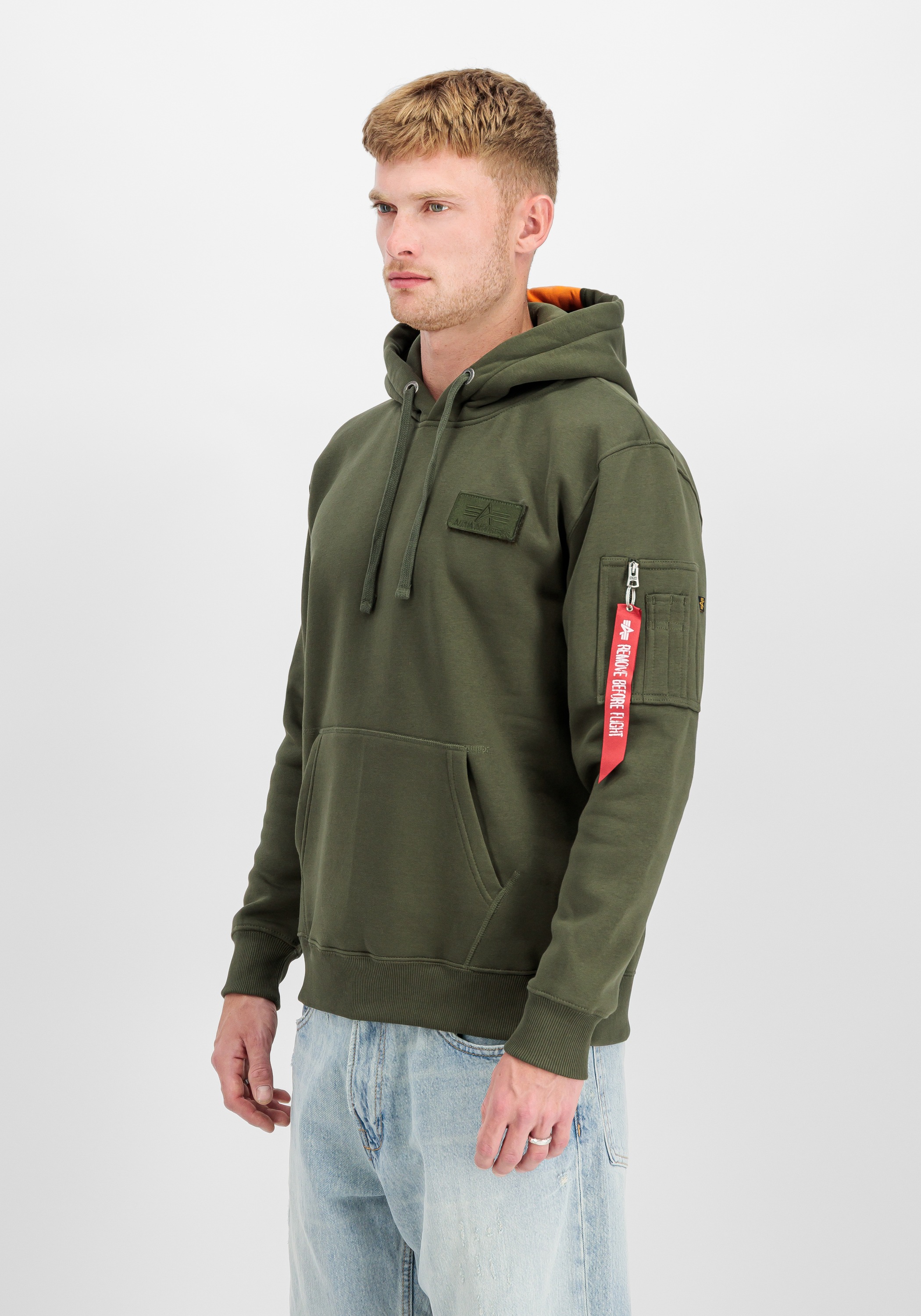 Alpha Industries Hoodie »Red Stripe Hoodie Kapuzensweatshirt«