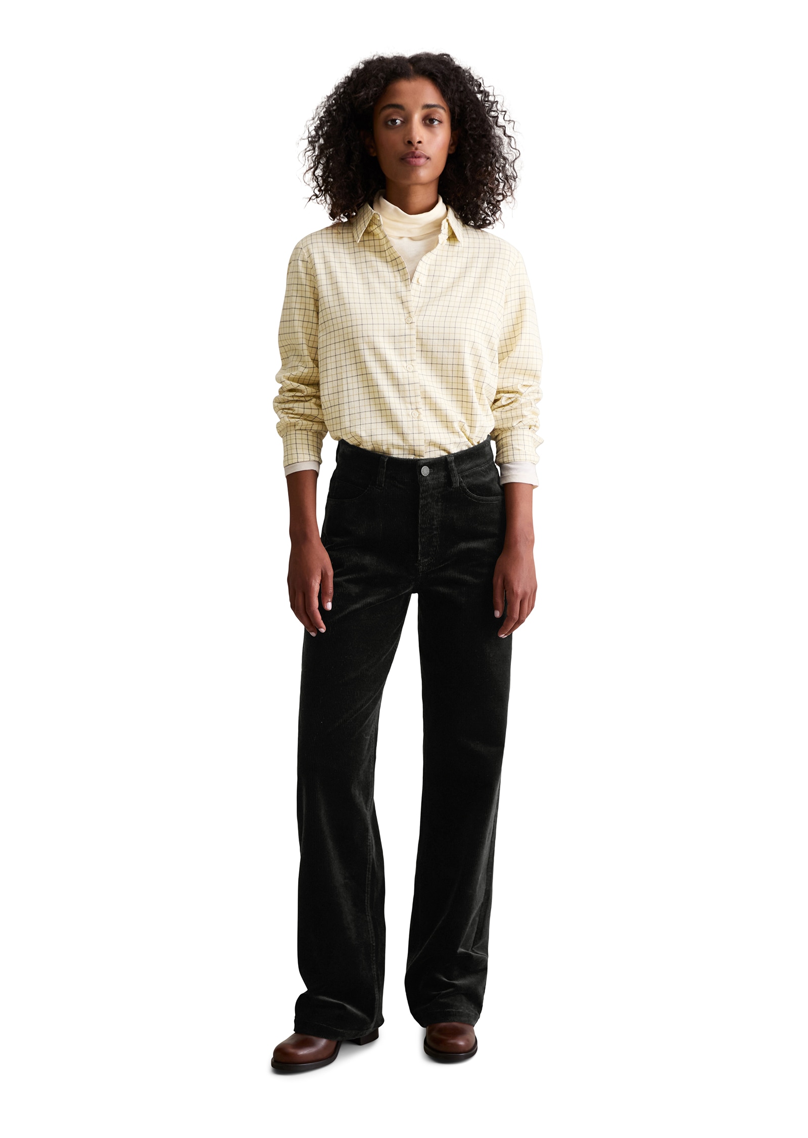 Marc O'Polo DENIM Cordhose »Tomma Wide«  mit Rippstruktur, aus Bio-Baumwoll-Mix, weites, gerades Bein