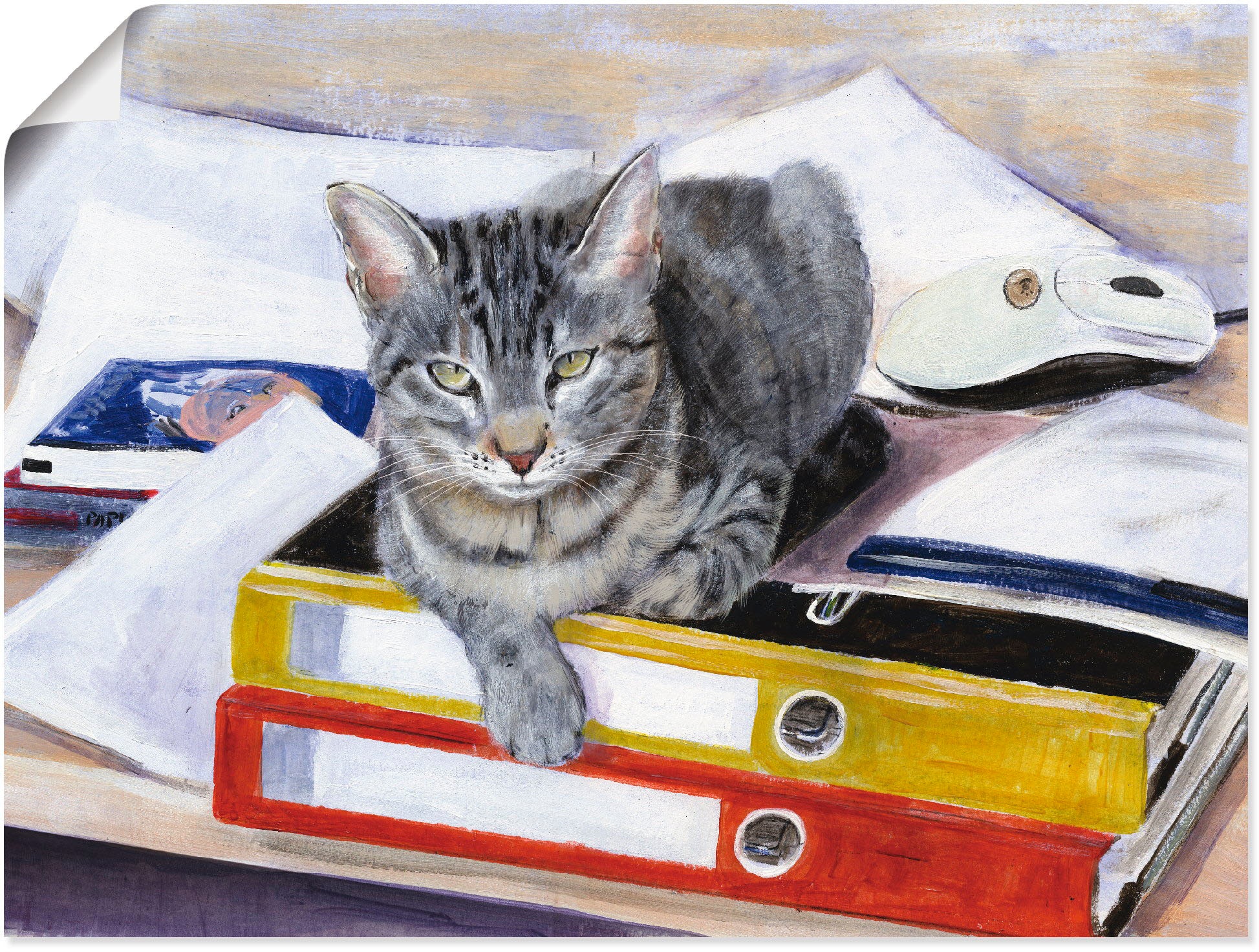 Image of Artland Wandbild »Bürohilfe«, Haustiere, (1 St.), in vielen Grössen & Produktarten -Leinwandbild, Poster, Wandaufkleber / Wandtattoo auch für Badezimmer geeignet bei Ackermann Versand Schweiz