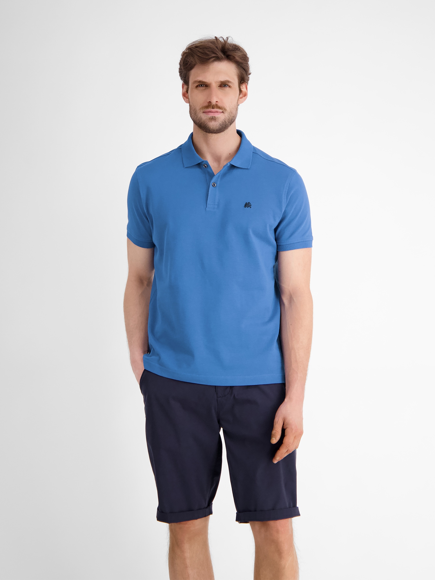 LERROS Polo »LERROS Basic Poloshirt für Herren, unifarben«