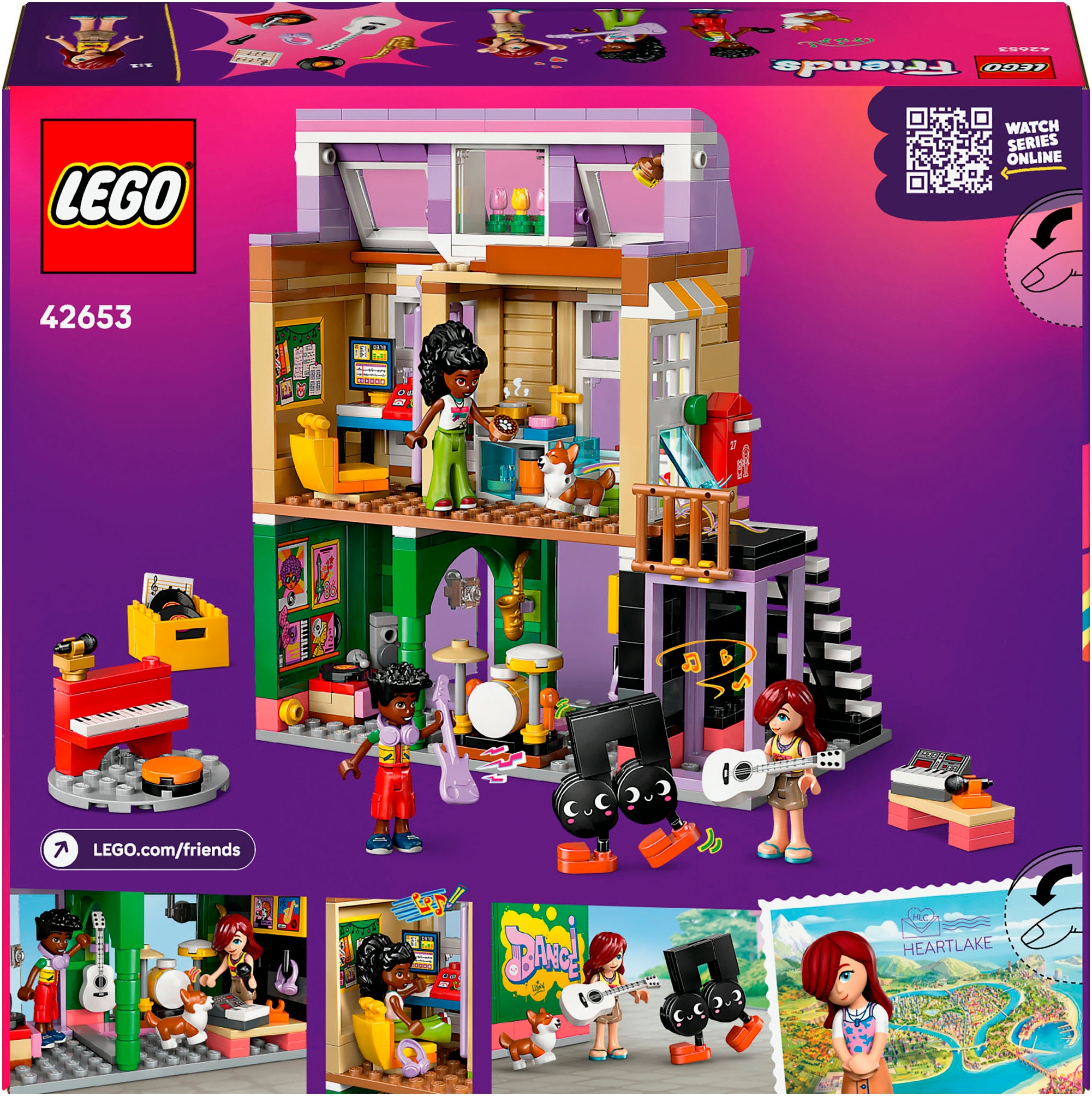 LEGO® Konstruktionsspielsteine »Musikladen & Wohnung (42653), LEGO Friends« Made in Europe