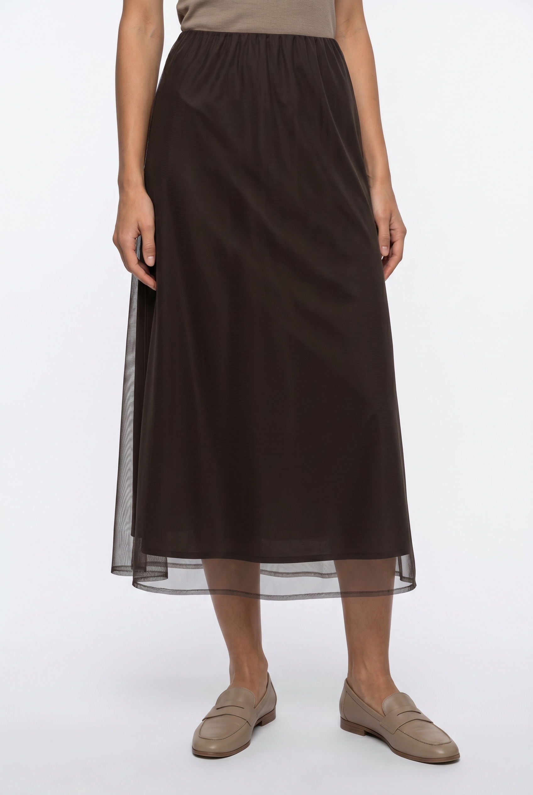Image of Vila Maxirock "VIFALIA HW ANKLE SKIRT - NOOS" aus Polyester, hohe Leibhöhe, pflegeleicht