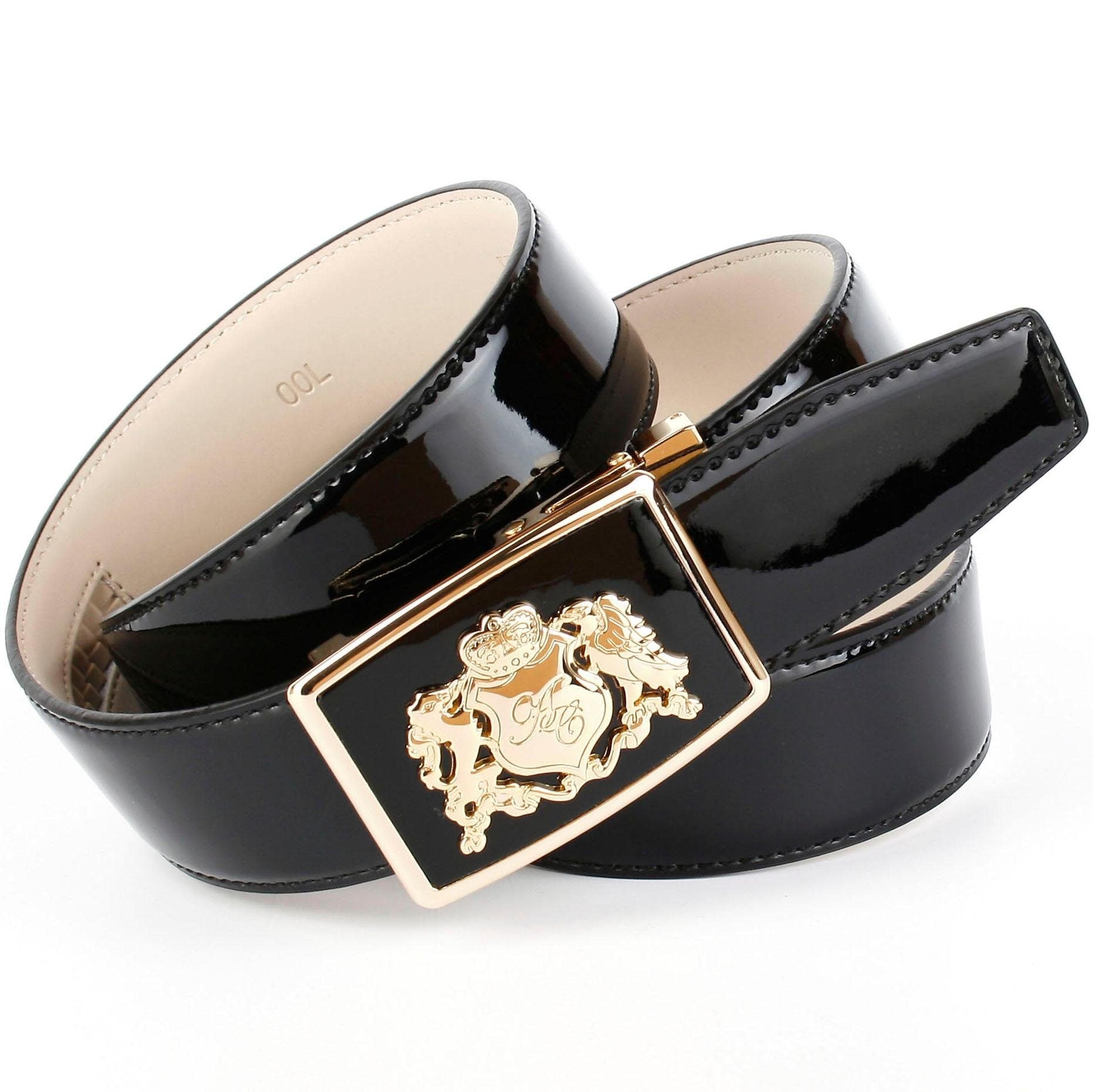 ♕ Anthoni Crown Ledergürtel, mit Anthoni Crown Wappen aus Lackleder  versandkostenfrei bestellen