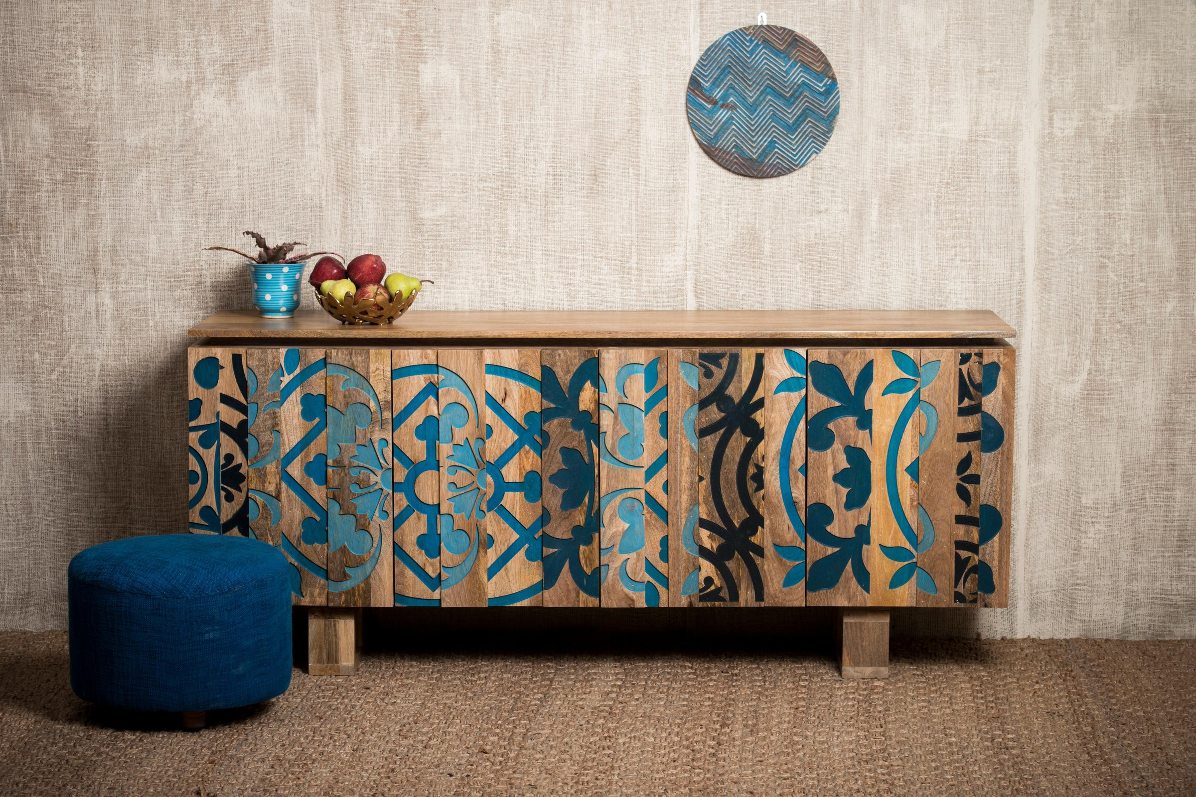 Image of GOODproduct Sideboard "Layer" Kommode mit 4 dekorativen Türen, Breite 177 cm