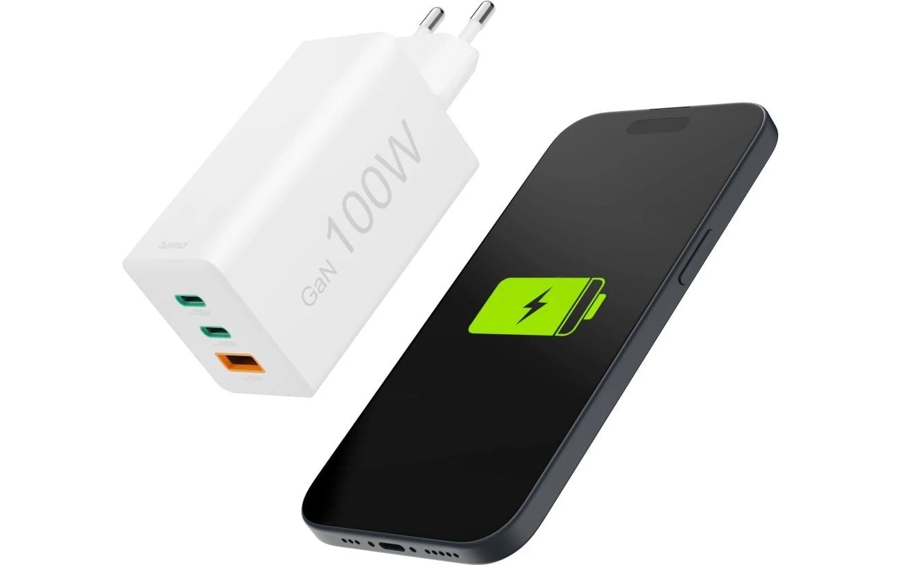 Hama USB-Ladegerät »Gan charger 1x USB-A 2x USB-C 100 W«