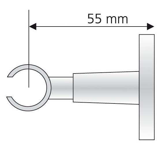 Liedeco Supports de plafond pour tringles à rideaux pour tringles à rideaux Ø 16 mm