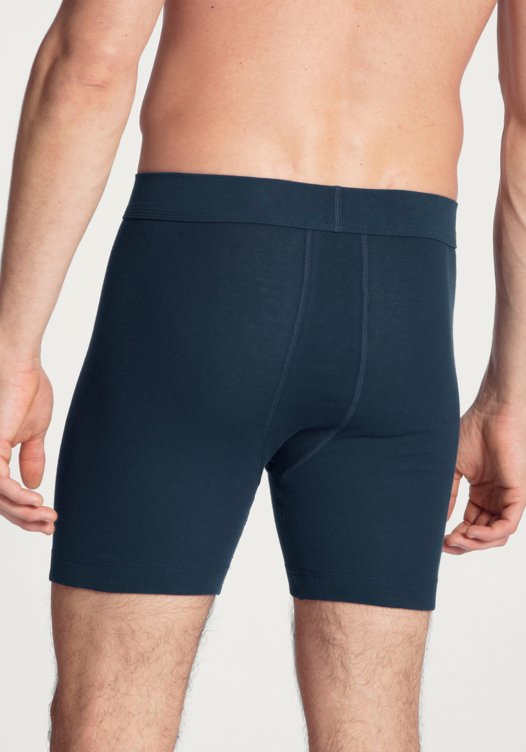 CALIDA Boxer long »Cotton 1:1« elastischer Softbund, Eingriff, Feinripp-Qualität, langes Bein