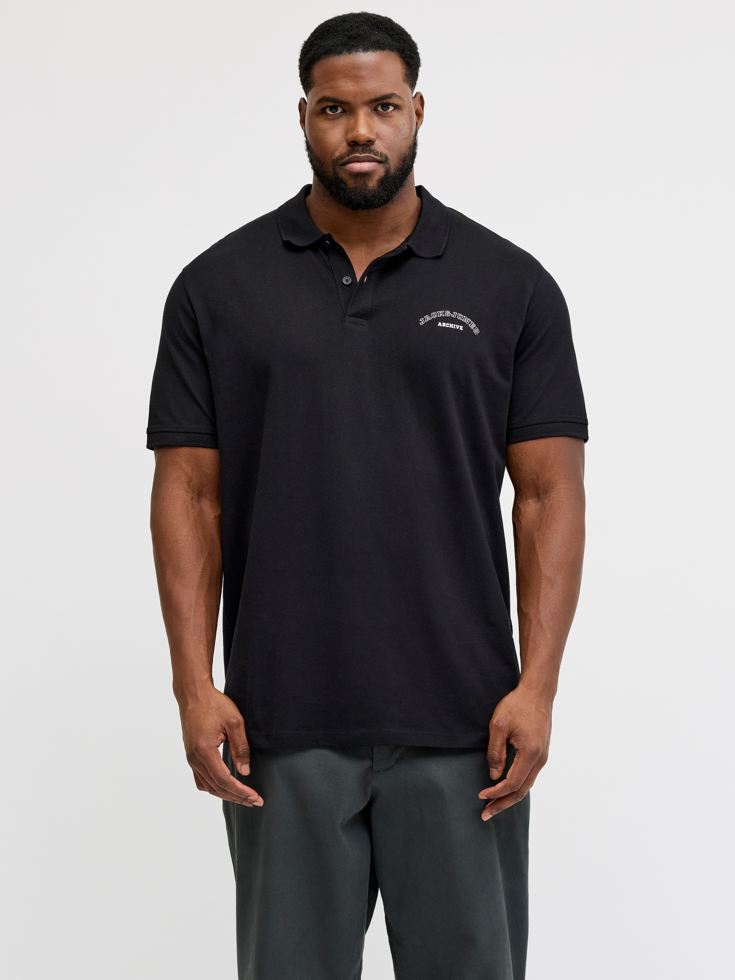 Image of Jack & Jones PlusSize Poloshirt "JJCOLLEGE LOGO POLO SS PLS"