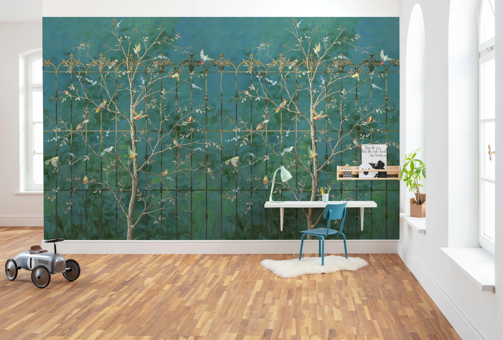 Image of Komar Fototapete "Digitaldruck Vlies - Birdsong Breeze - Grösse 400 x 250 cm" bedruckt glatt Wohnzimmer, Schlafzimmer