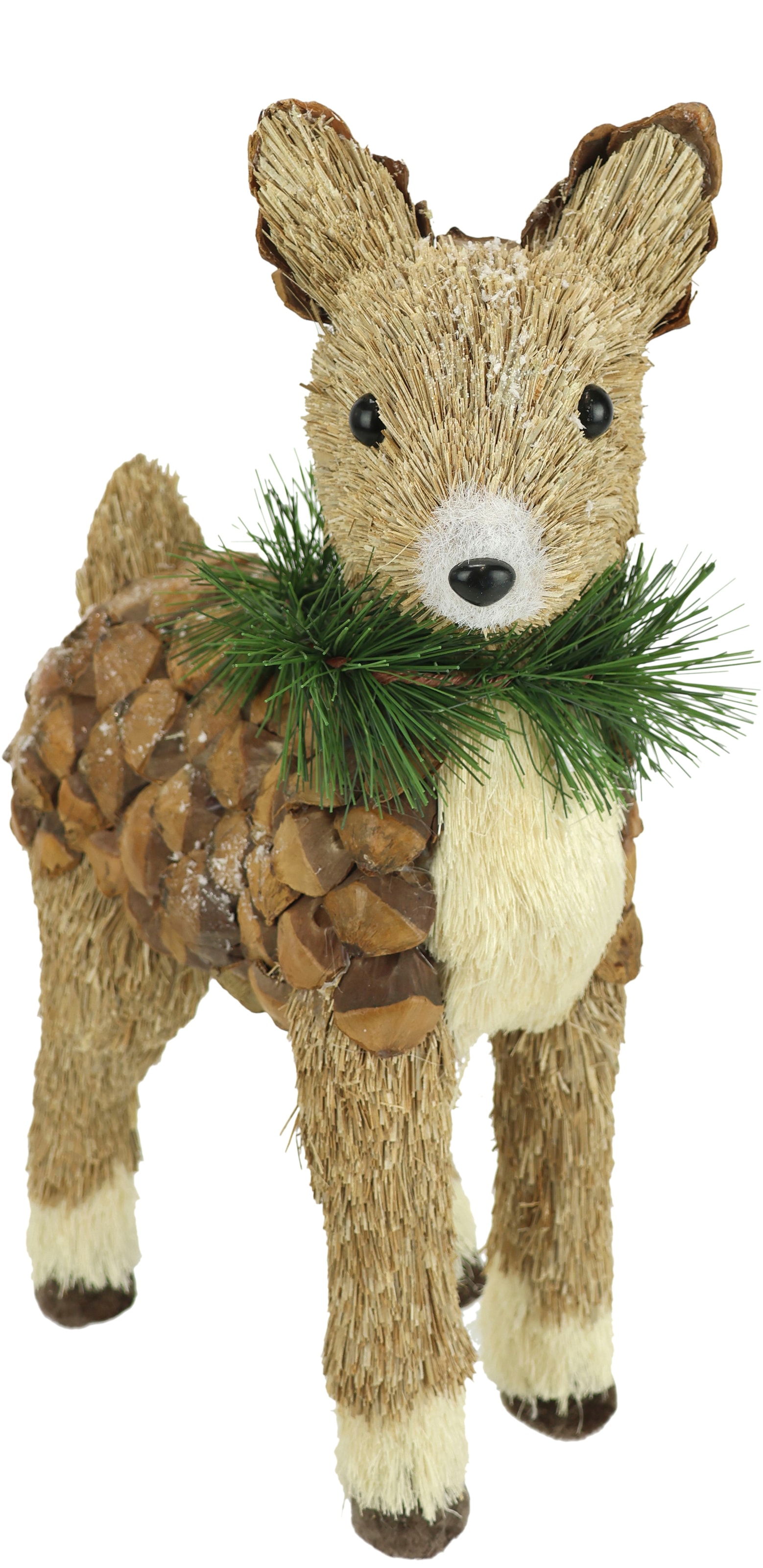 Image of I.GE.A. Dekofigur "Reh aus Bast" Dekoration Geschenk Dekorative Dekoobjekt Ornamente Tierfigur Dekotier