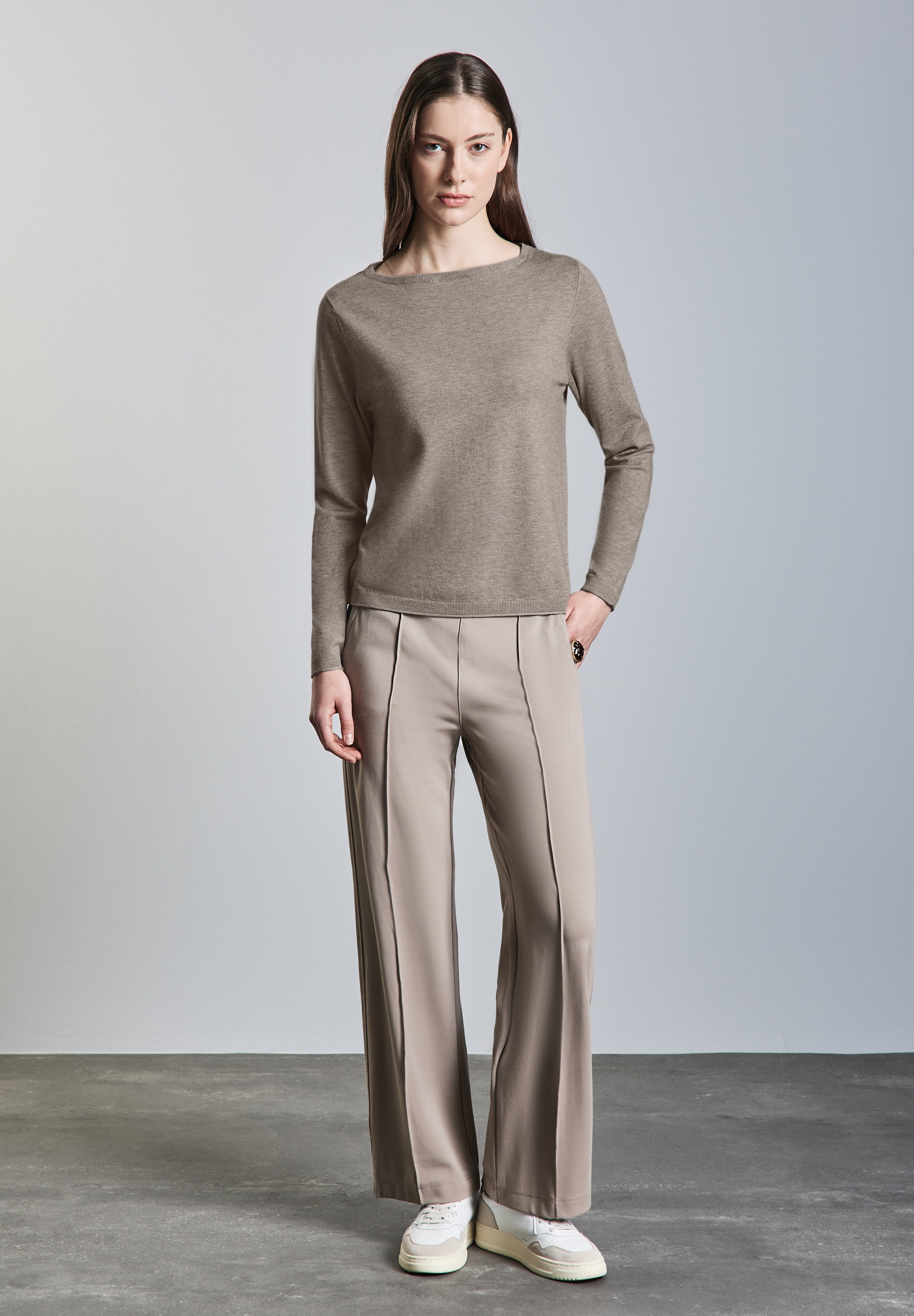 STREET ONE Strickpullover, mit U-Boot Ausschnitt