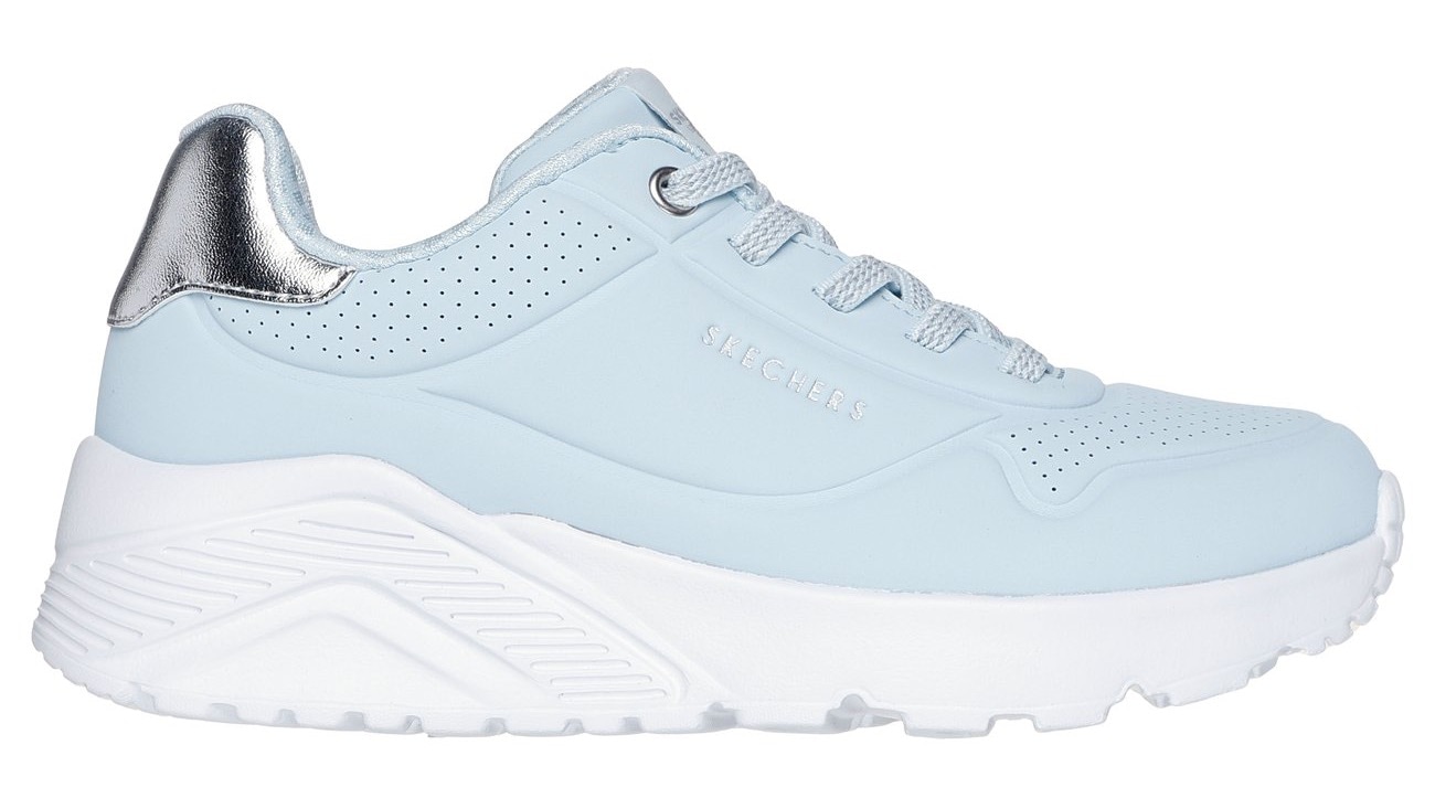 Skechers Sneaker »UNO LITE«  , Schnür,-Plateausneaker mit Metallic, Grössenschablone zum Download