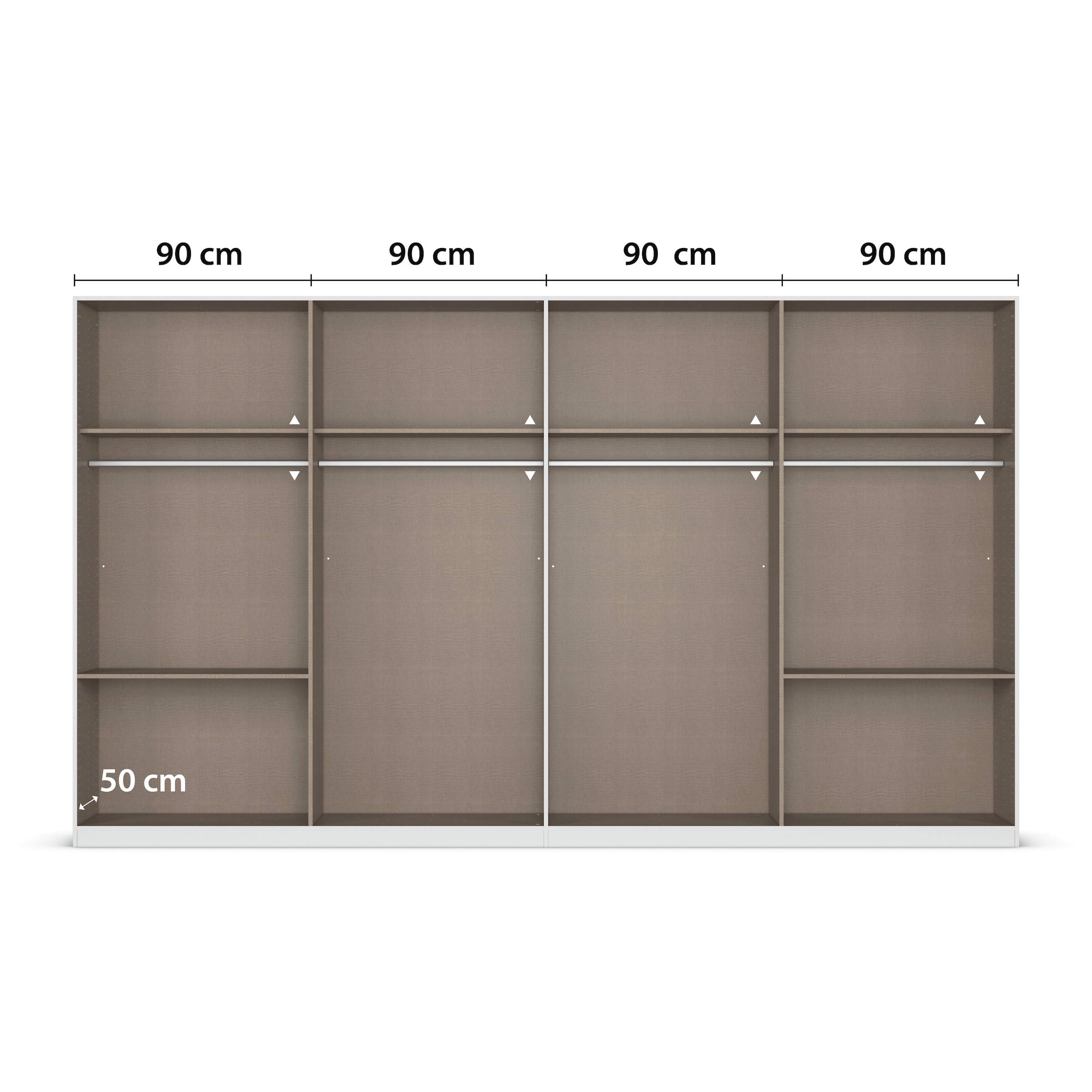 GOODproduct Kleiderschrank »Mehrzweckschrank Schrank Schlafzimmer Garderobe Mietswohnung XEELINA« Mehr Flexibilität durch variable Schubladenanordnung MADE IN GERMANY