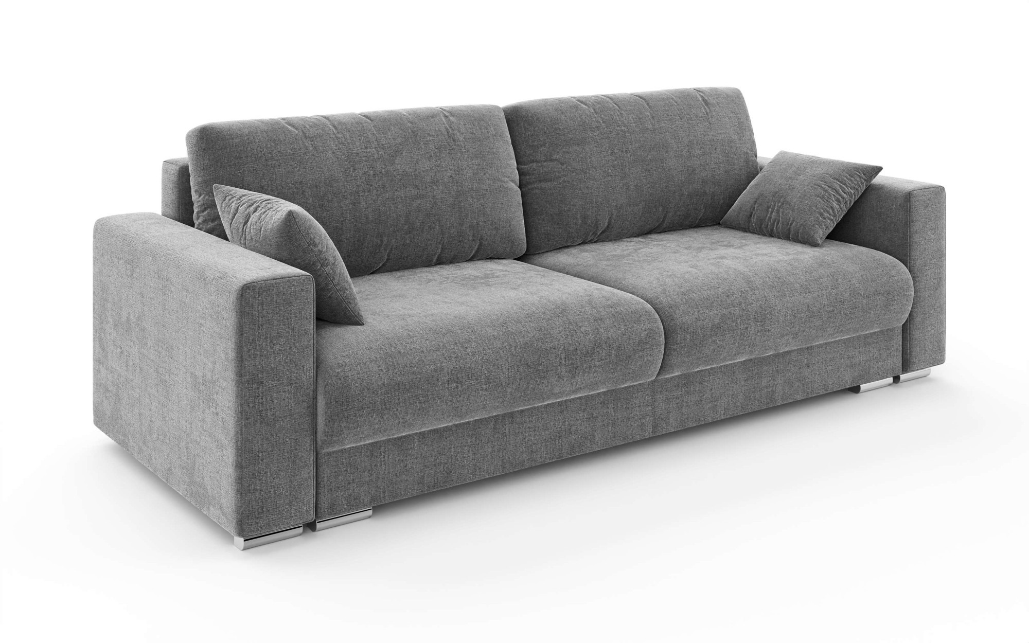 INOSIGN 3-Sitzer »Stevinson Schlafsofa mit Bettkasten, Masse B/H/T: 229/87/97 cm«, mit Wellenunterfederung, 2 Rückenkissen und 2 Zierkissen