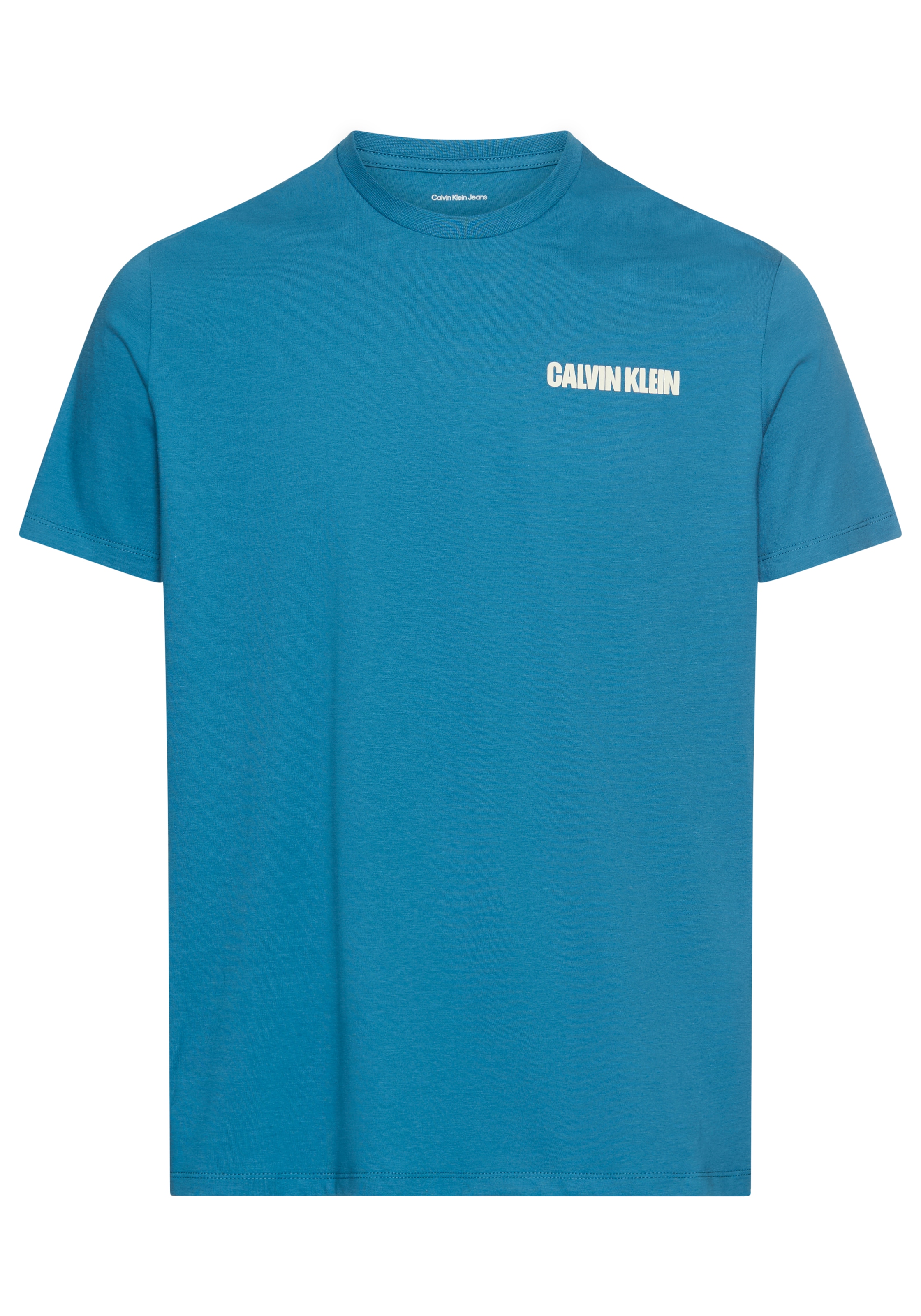 Calvin Klein Jeans T-Shirt »SS 30s E WRD STRTCH«, mit grossem Logodruck auf dem Rücken