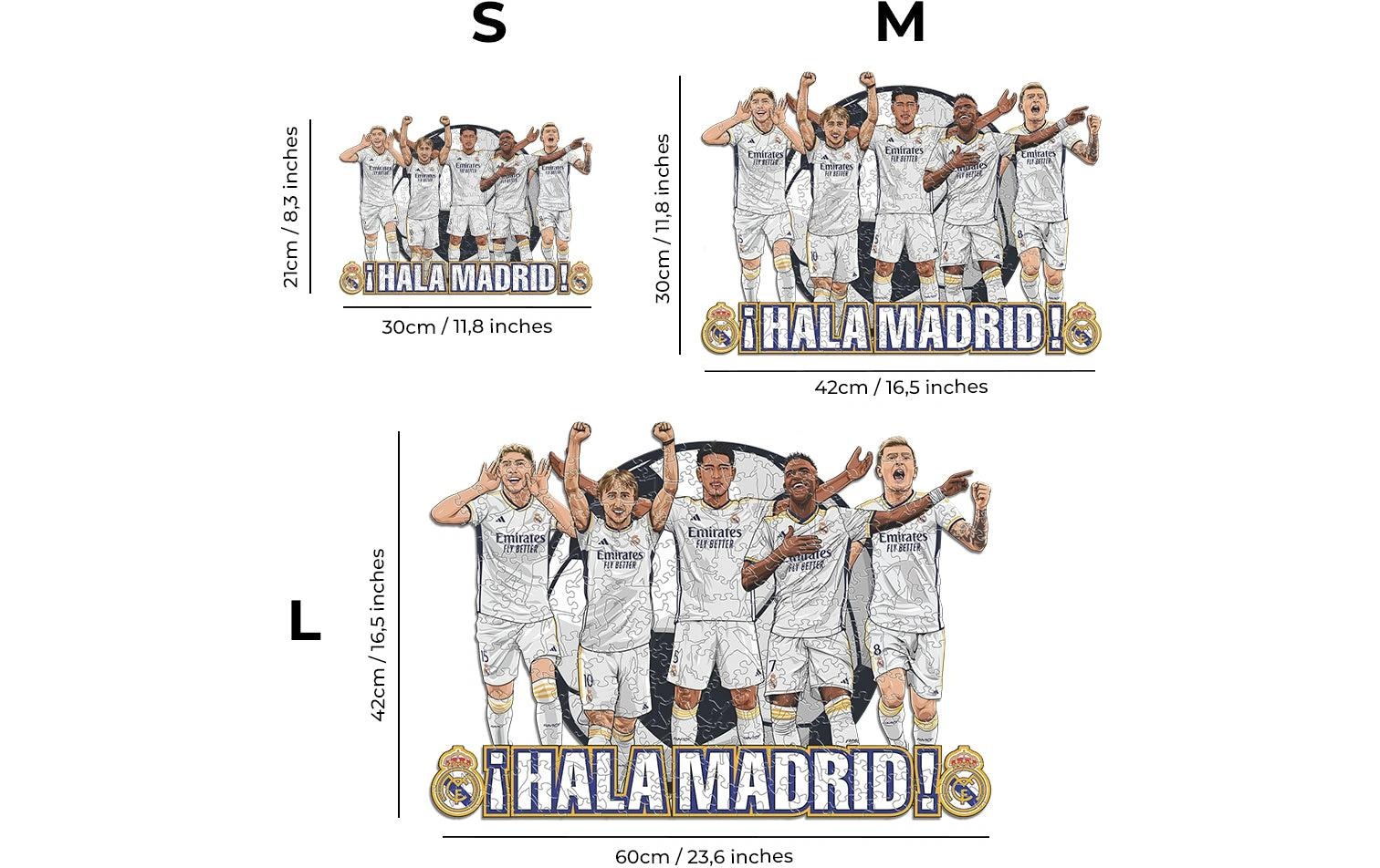   Puzzle »Iconic Real Madrid CF - 5 Spieler« Holzart: Birke (Herkunftsland: China)